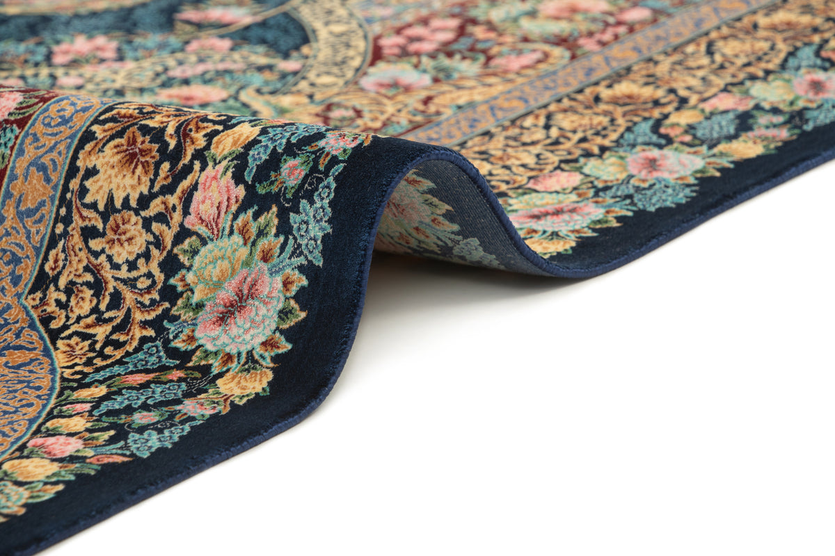 Rechteck Teppich Ghom Design in Blau von Hadorn™ - Lifestyle Image