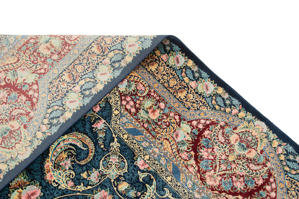 Rechteck Teppich Ghom Design in Blau von Hadorn™ - Lifestyle Image