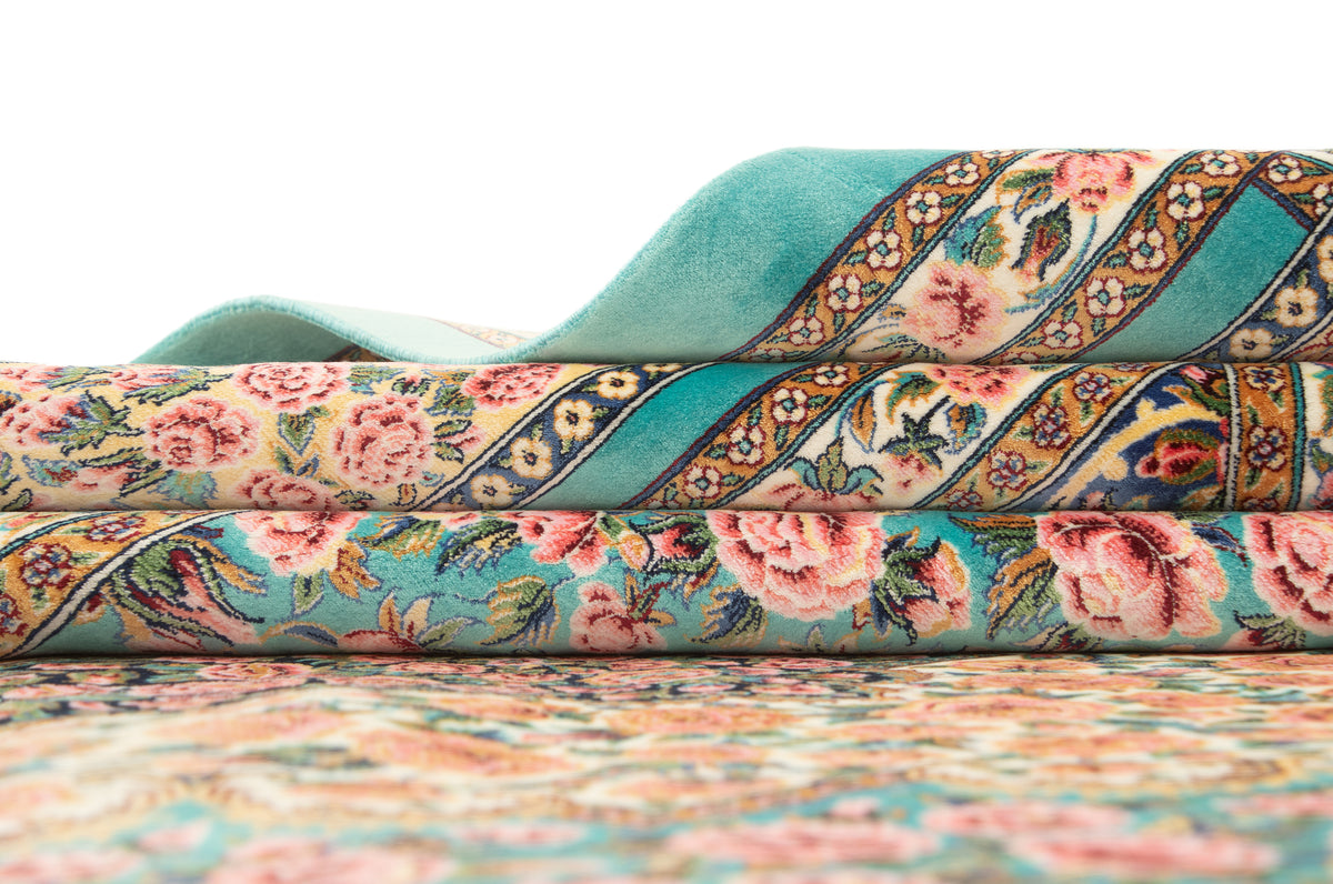 Rechteck Teppich Ghom Design in Blau von Hadorn™ - Lifestyle Image