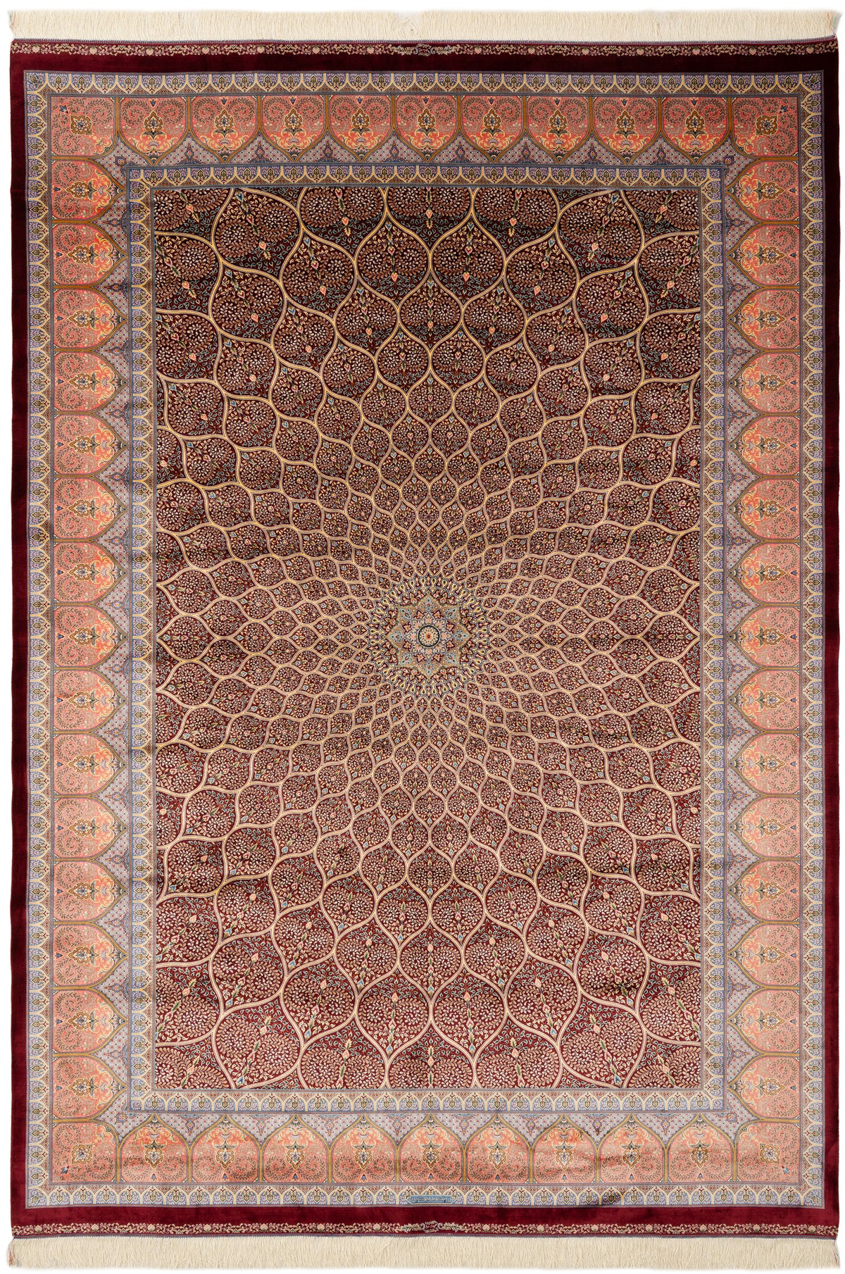 Rechteck Teppich Ghom Design in Rot von Hadorn™ - Lifestyle Image