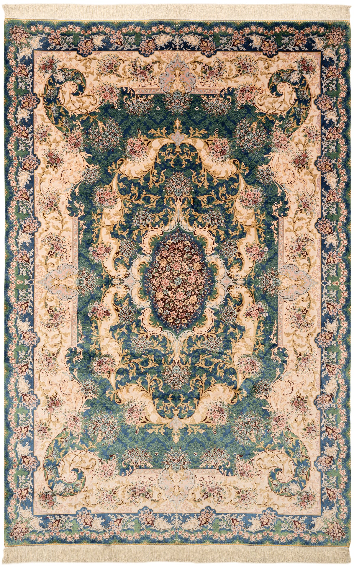 Rechteck Teppich Ghom Design in Grün von Hadorn™ - Lifestyle Image