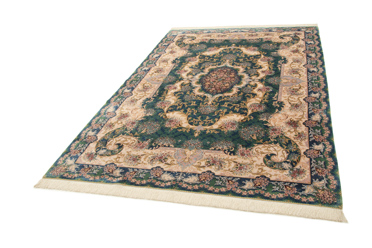 Rechteck Teppich Ghom Design in Grün von Hadorn™ - Lifestyle Image