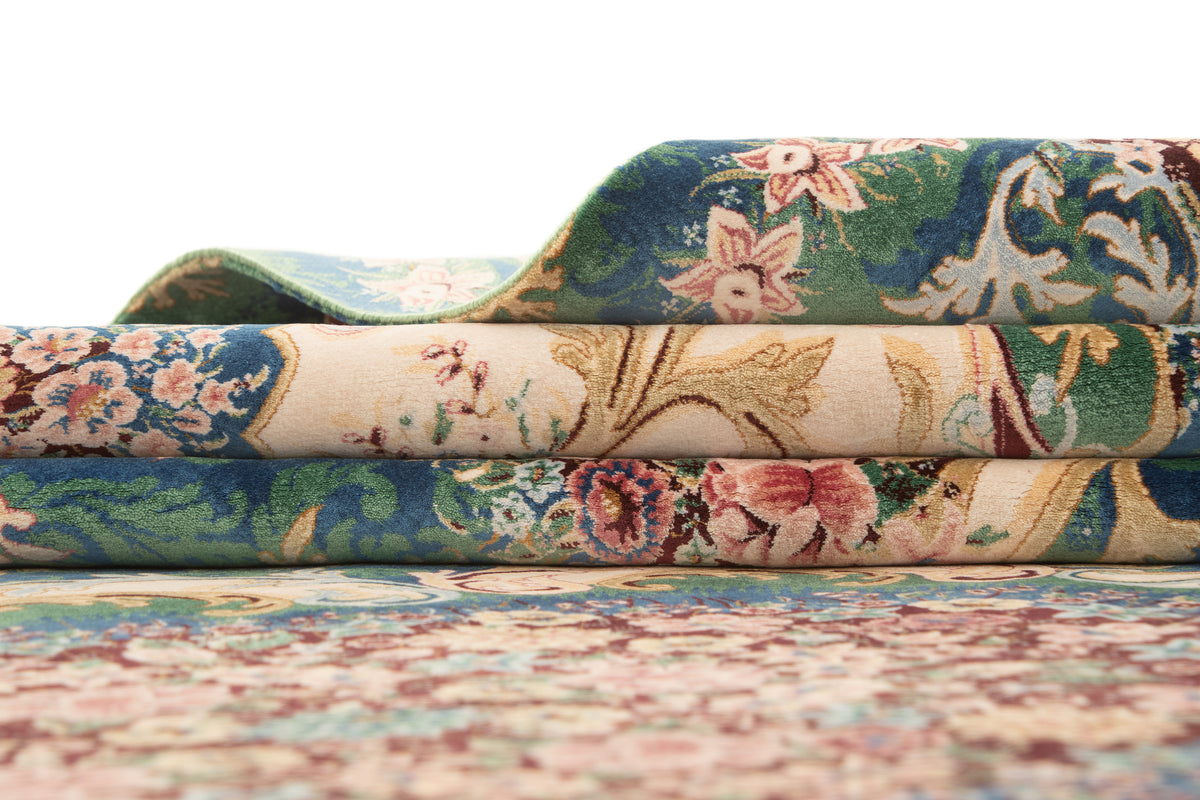 Rechteck Teppich Ghom Design in Grün von Hadorn™ - Lifestyle Image
