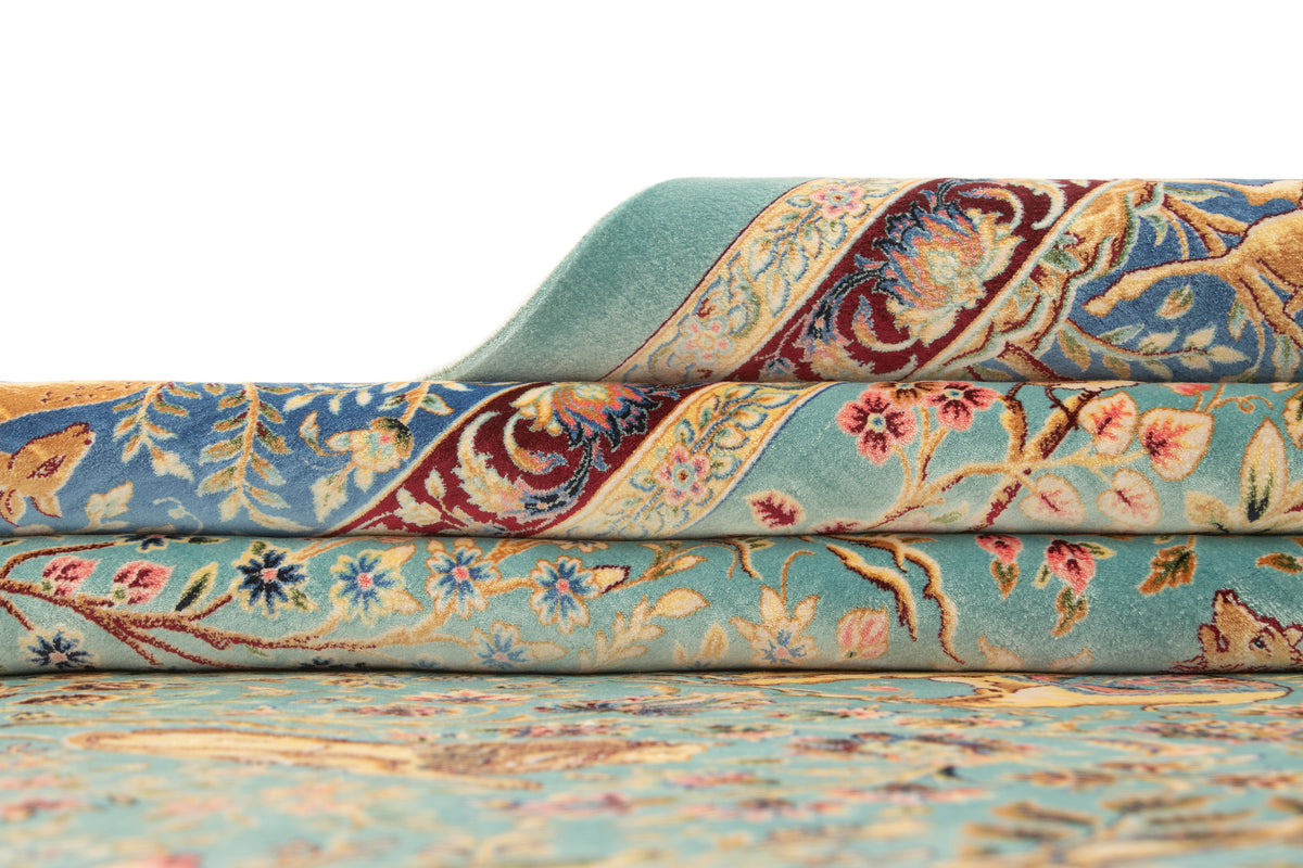 Rechteck Teppich Ghom Design in Blau von Hadorn™ - Lifestyle Image