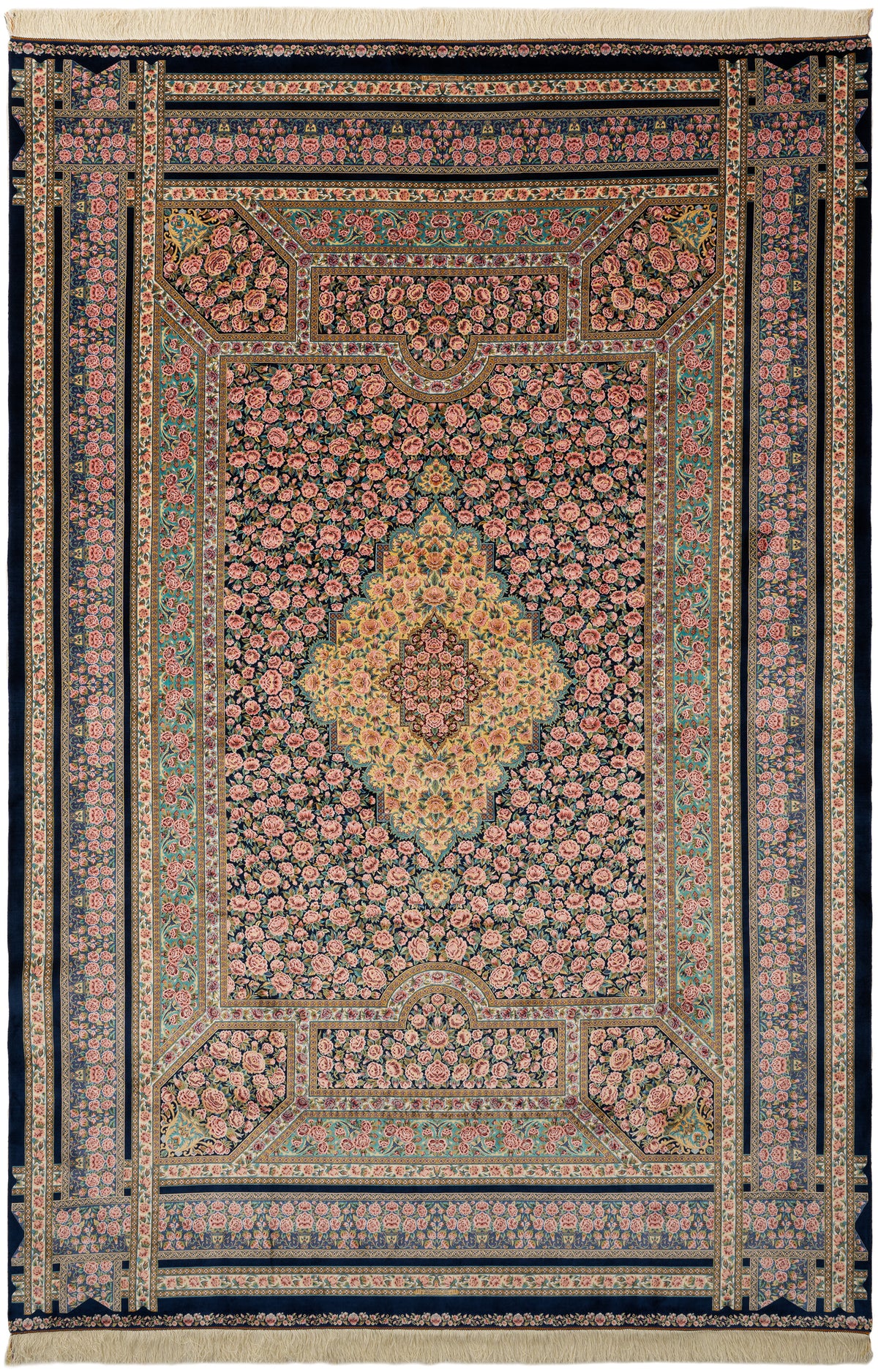 Rechteck Teppich Ghom Design in Rosa von Hadorn™ - Lifestyle Image
