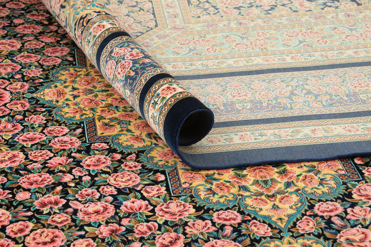 Rechteck Teppich Ghom Design in Rosa von Hadorn™ - Lifestyle Image