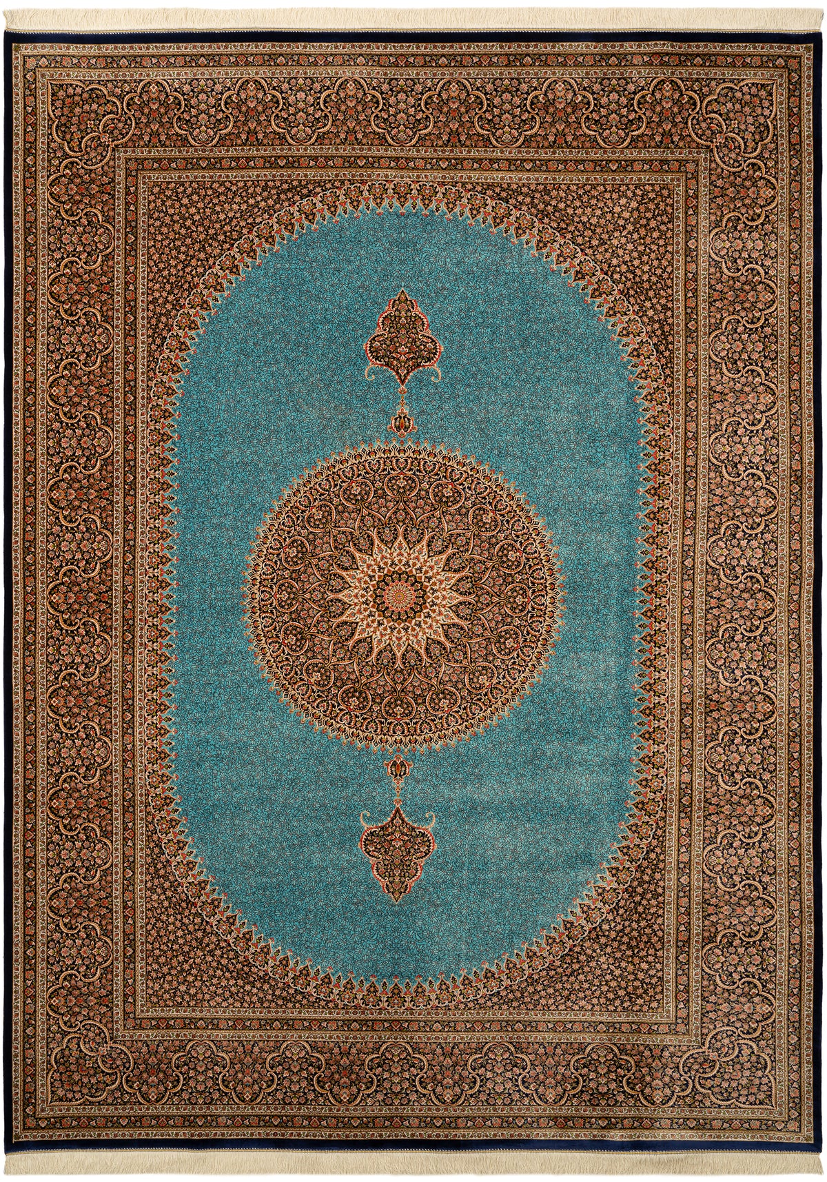 Rechteck Teppich Ghom Design in Blau von Hadorn™ - Lifestyle Image