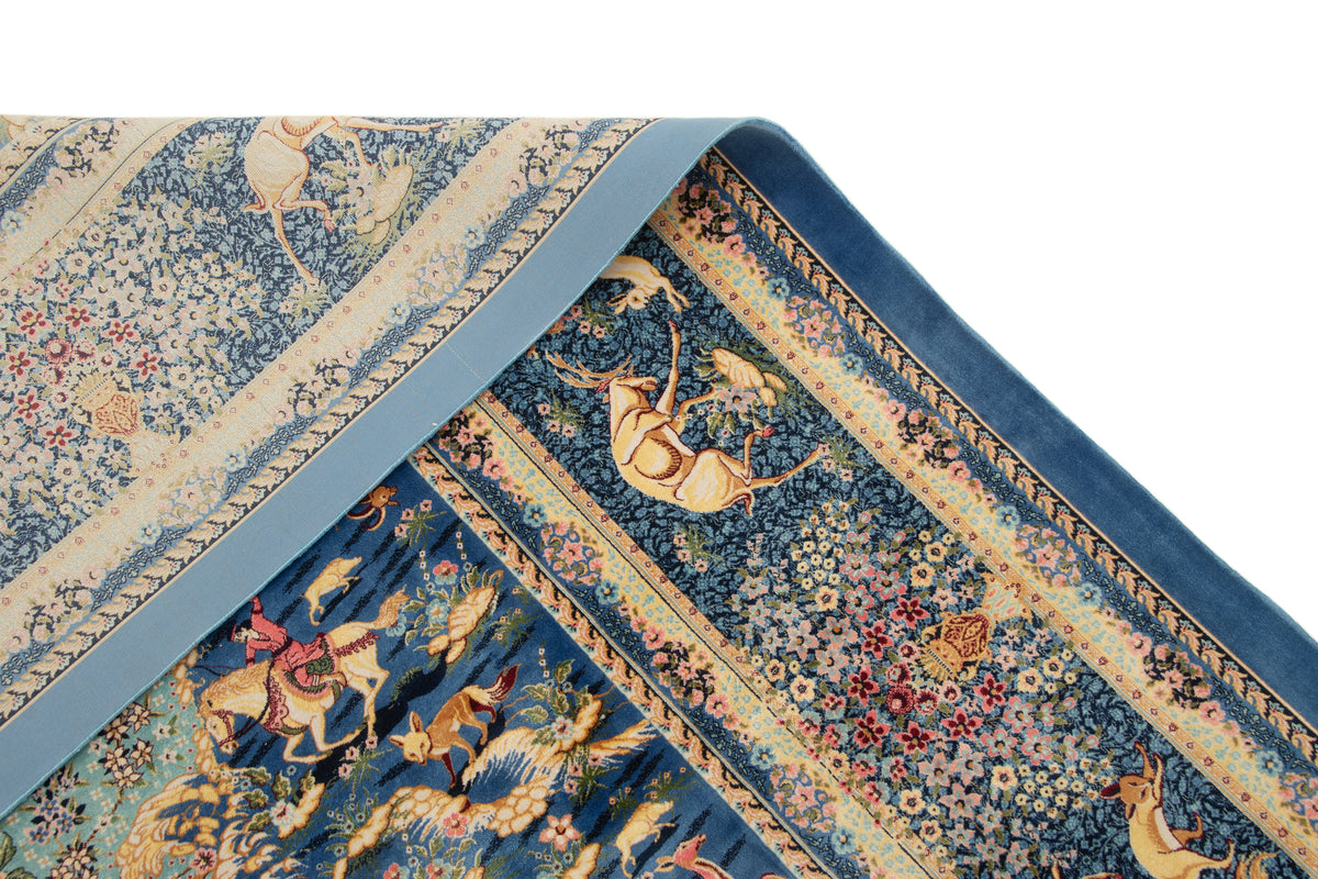 Rechteck Teppich Ghom Design in Blau von Hadorn™ - Lifestyle Image