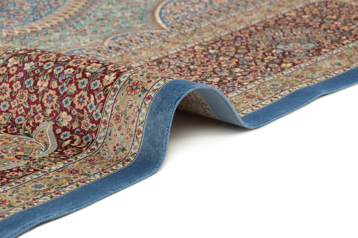 Rechteck Teppich Ghom Design in Blau von Hadorn™ - Lifestyle Image