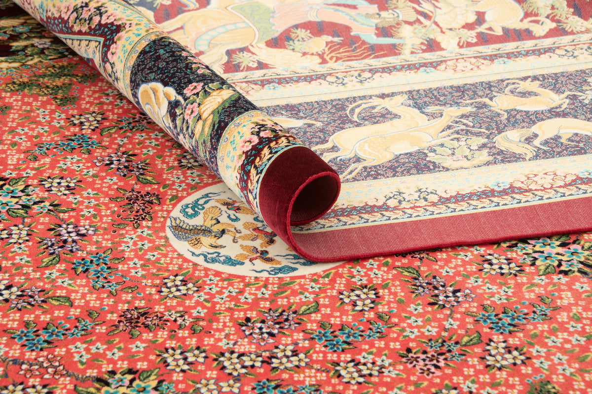 Rechteck Teppich Ghom Design in Rot von Hadorn™ - Lifestyle Image