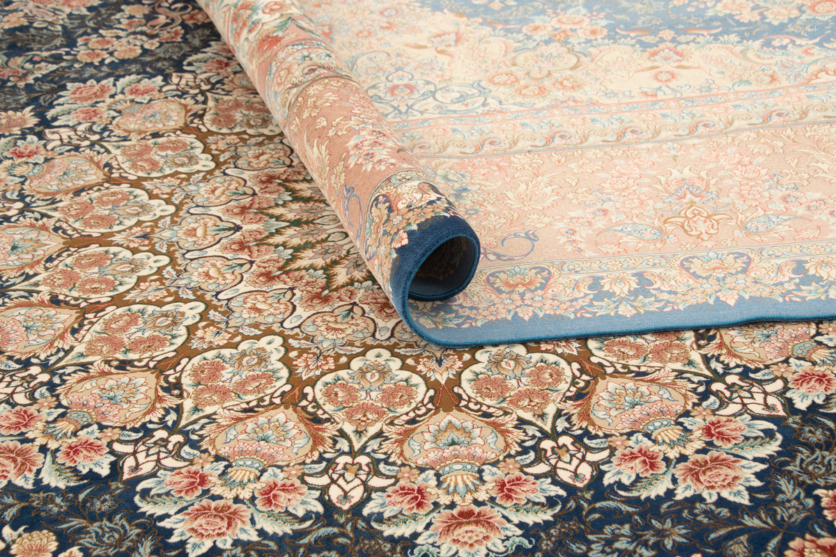 Rechteck Teppich Ghom Design in Blau von Hadorn™ - Lifestyle Image