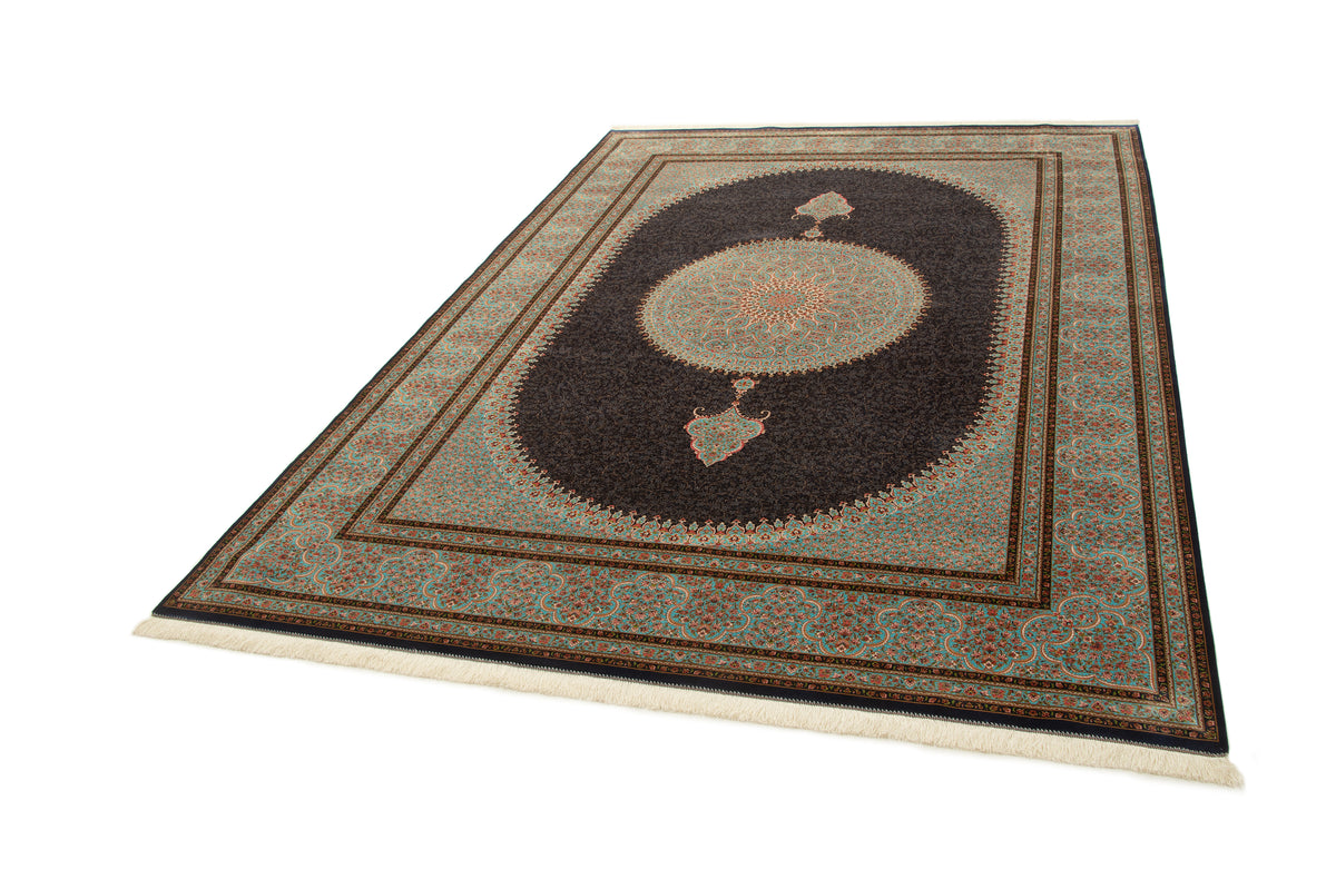 Rechteck Teppich Ghom Design in Dunkelblau von Hadorn™ - Lifestyle Image