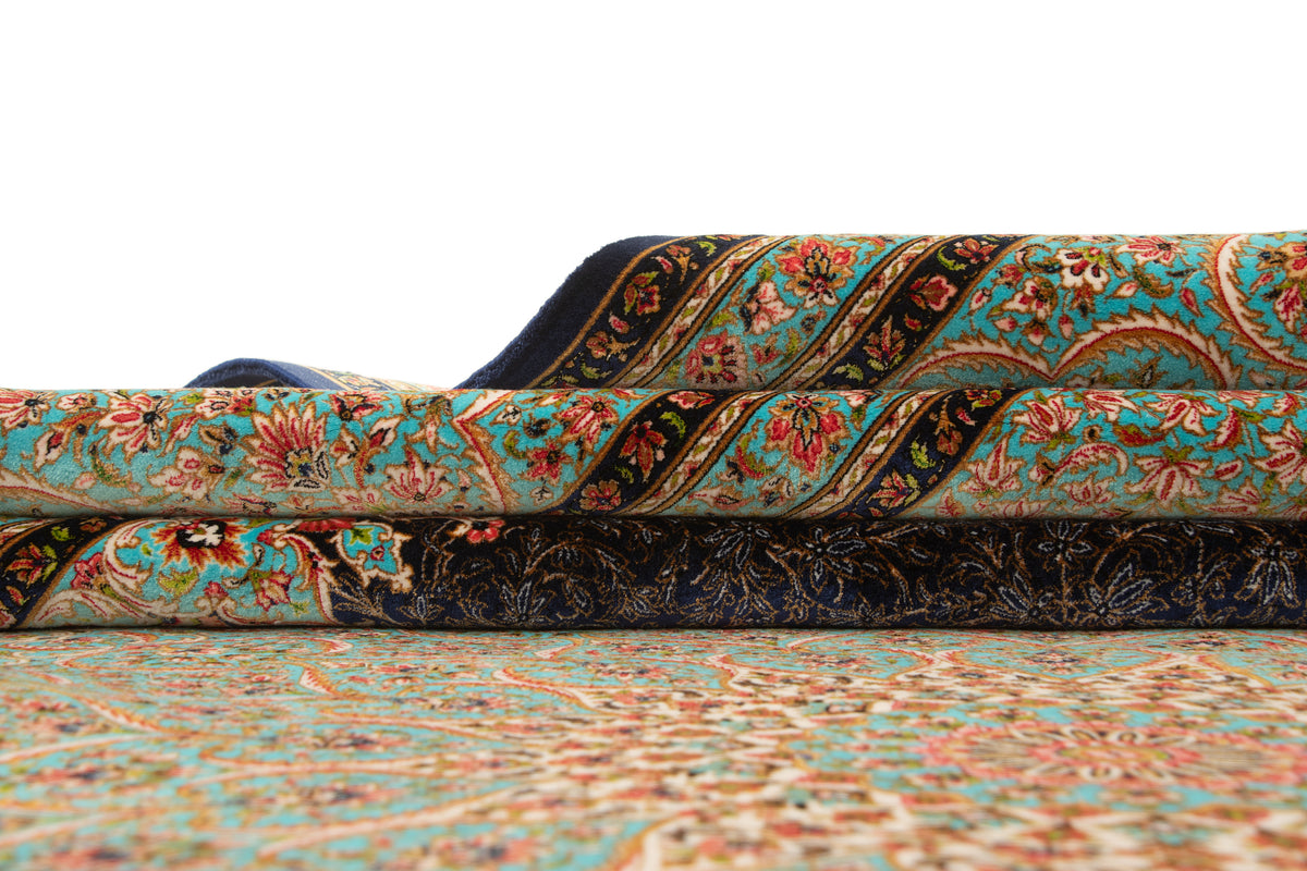 Rechteck Teppich Ghom Design in Dunkelblau von Hadorn™ - Lifestyle Image