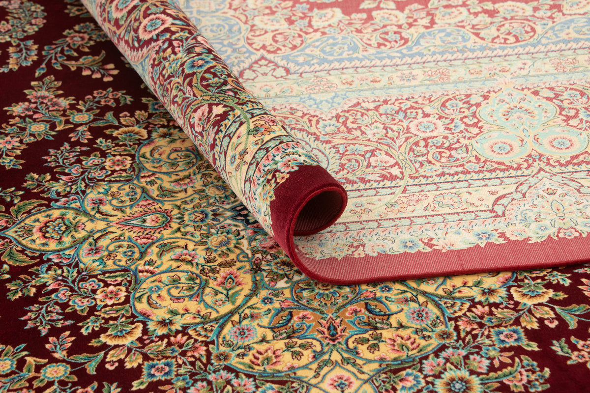 Rechteck Teppich Ghom Design in Rosa von Hadorn™ - Lifestyle Image