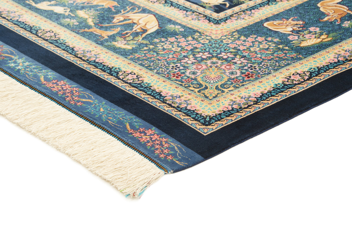 Rechteck Teppich Ghom Design in Dunkelblau von Hadorn™ - Lifestyle Image