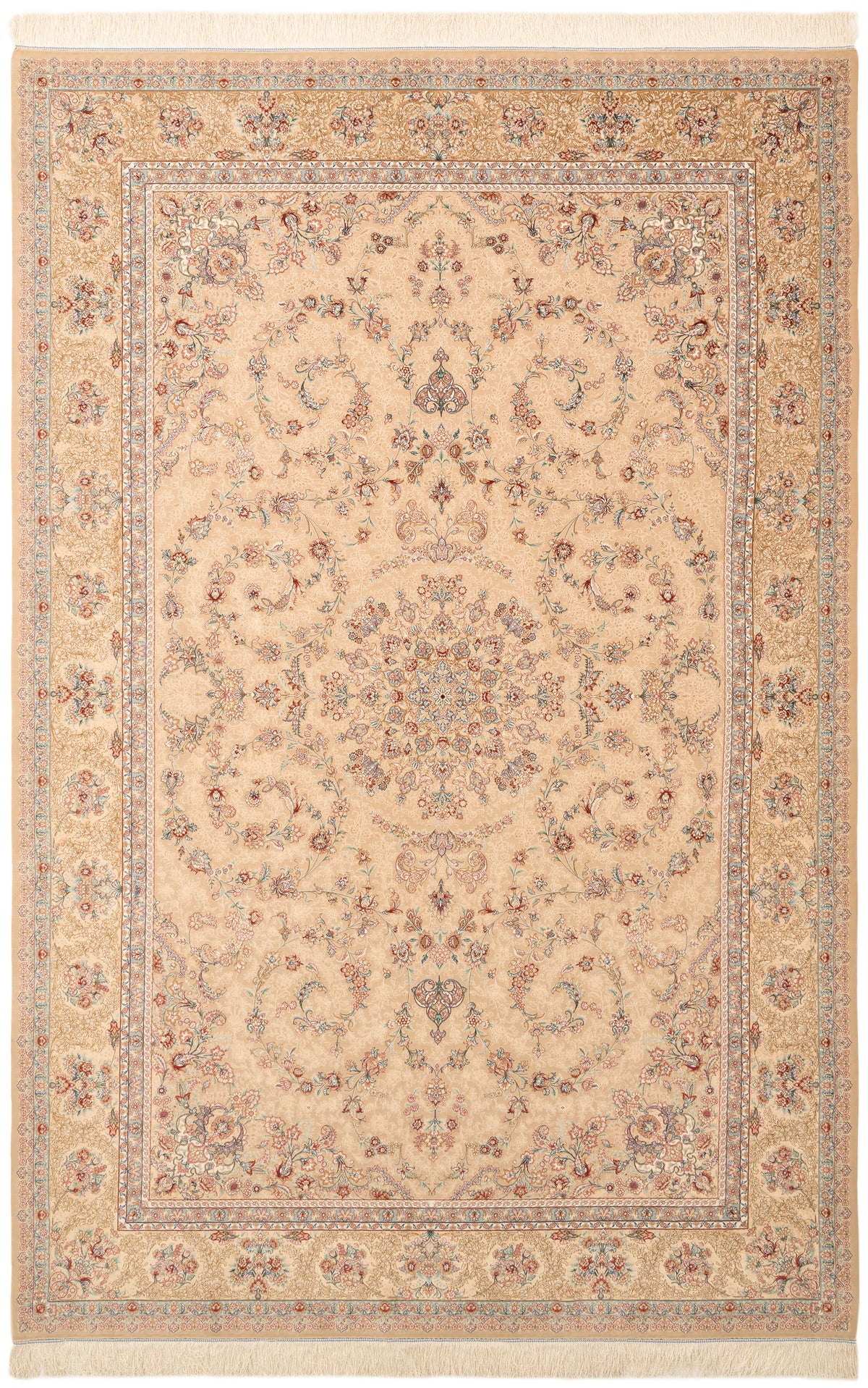 Rechteck Teppich Ghom Design in Beige von Hadorn™ - Lifestyle Image