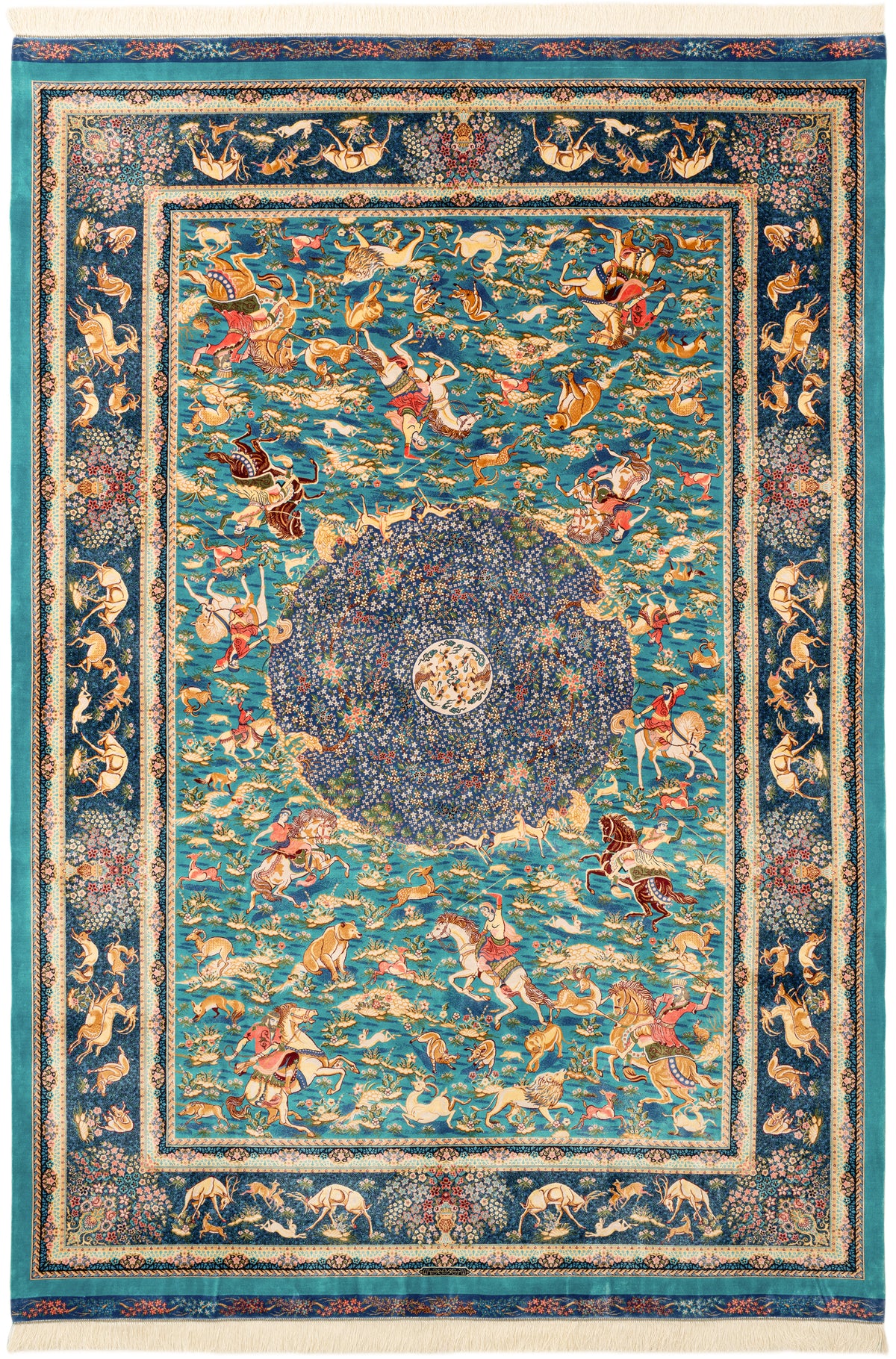 Rechteck Teppich Ghom Design in Blau von Hadorn™ - Lifestyle Image