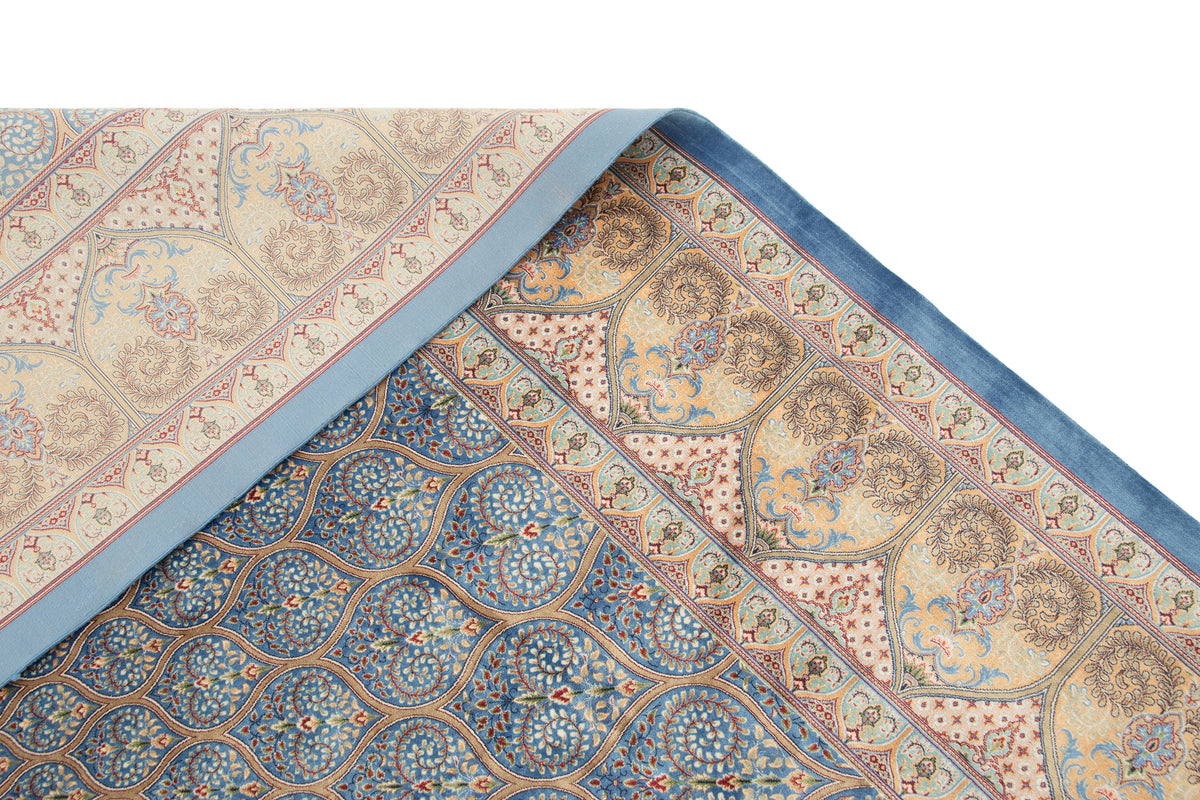 Rechteck Teppich Ghom Design in Blau von Hadorn™ - Lifestyle Image
