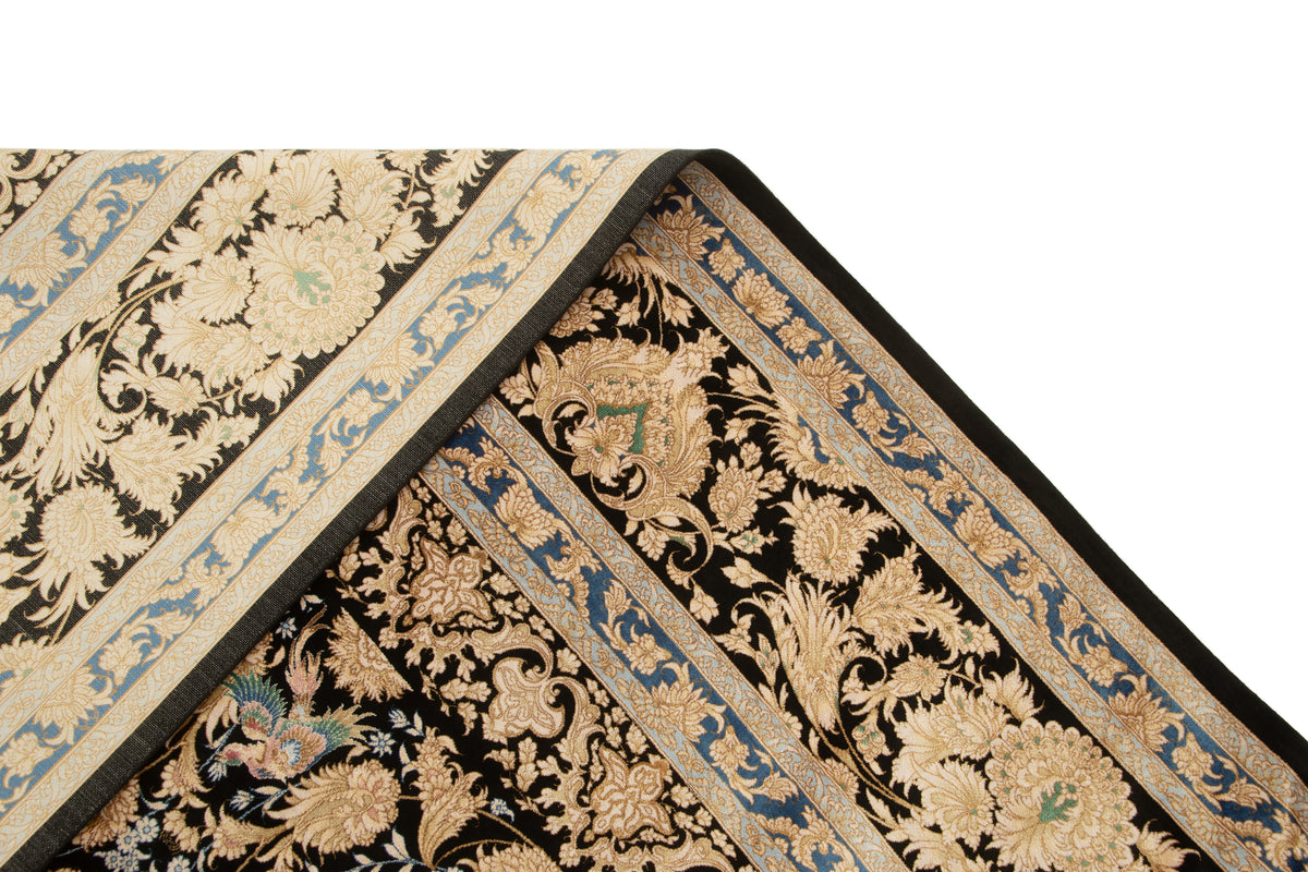 Rechteck Teppich Ghom Design in Schwarz von Hadorn™ - Lifestyle Image