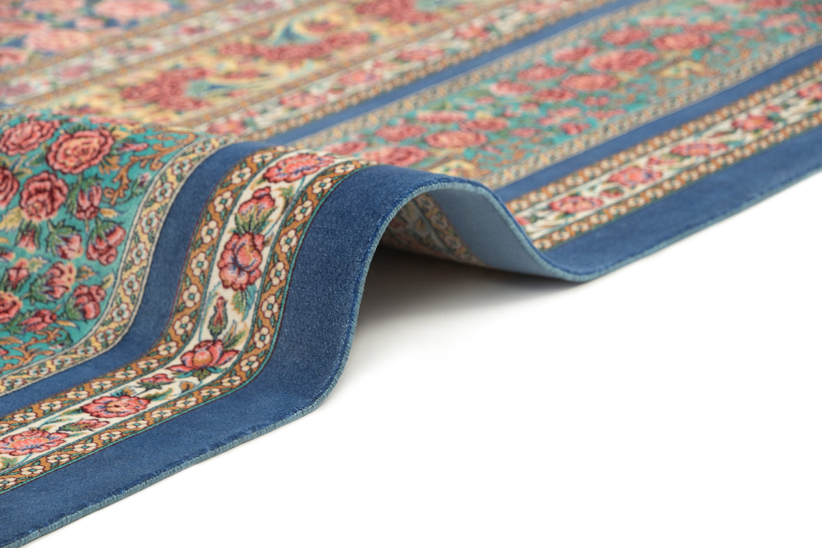 Rechteck Teppich Ghom Design in Blau von Hadorn™ - Lifestyle Image