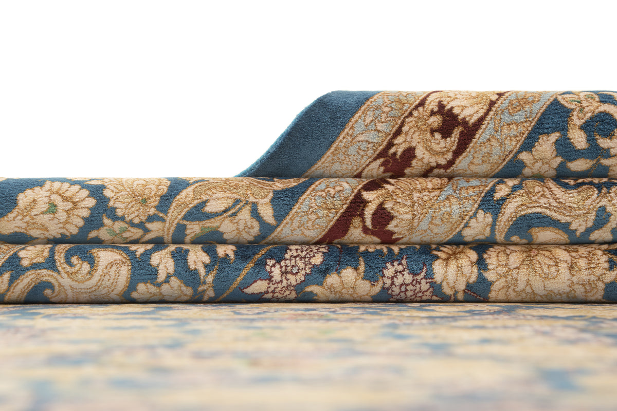 Rechteck Teppich Ghom Design in Blau von Hadorn™ - Lifestyle Image