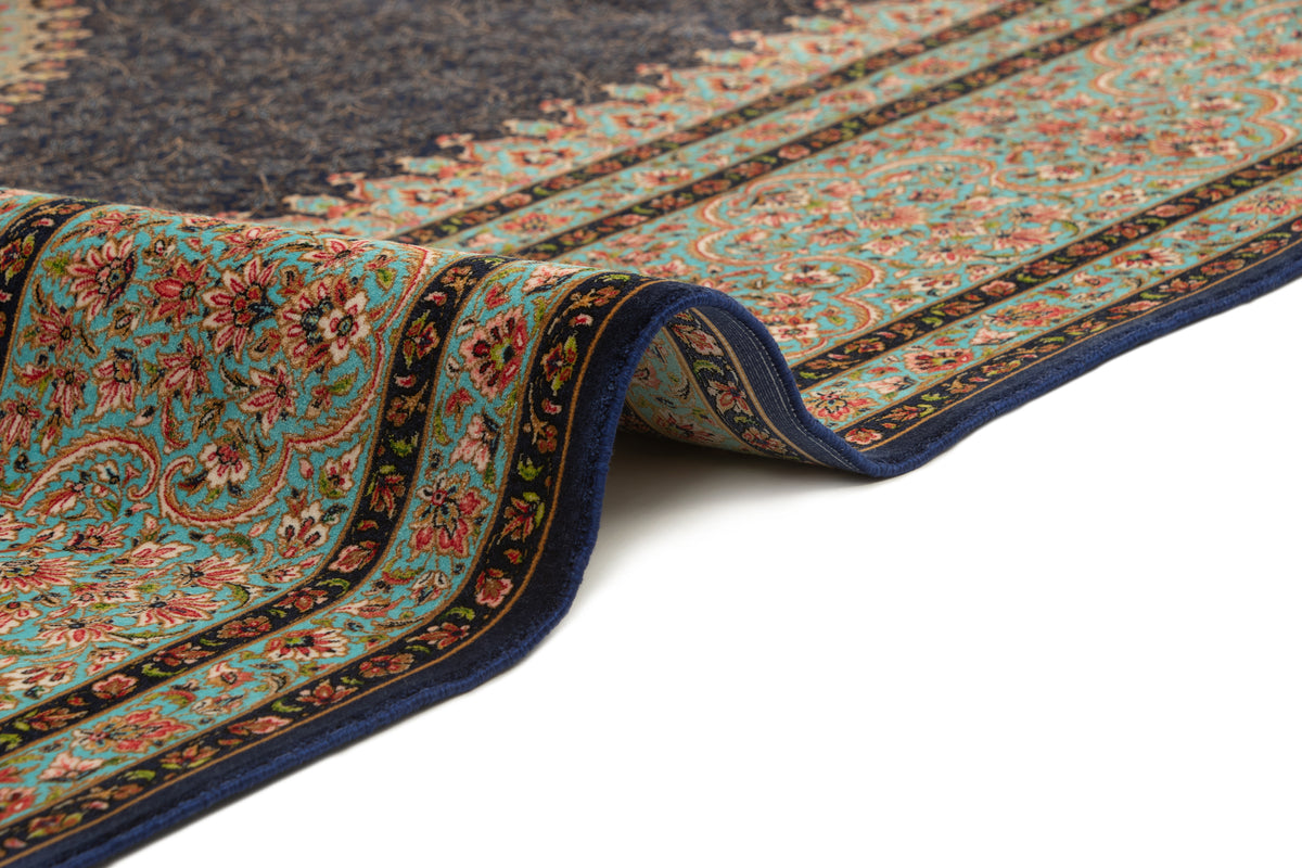 Rechteck Teppich Ghom Design in Dunkelblau von Hadorn™ - Lifestyle Image