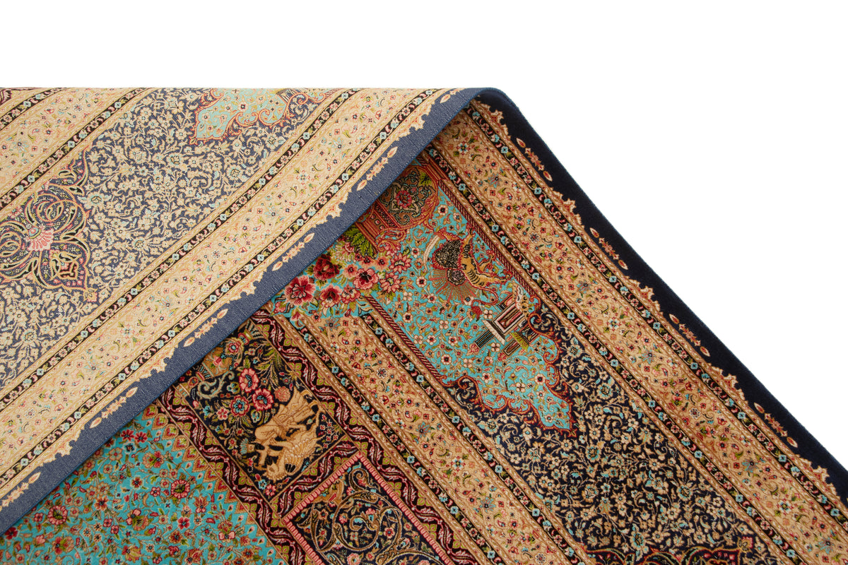 Rechteck Teppich Ghom Design in Hellblau von Hadorn™ - Lifestyle Image