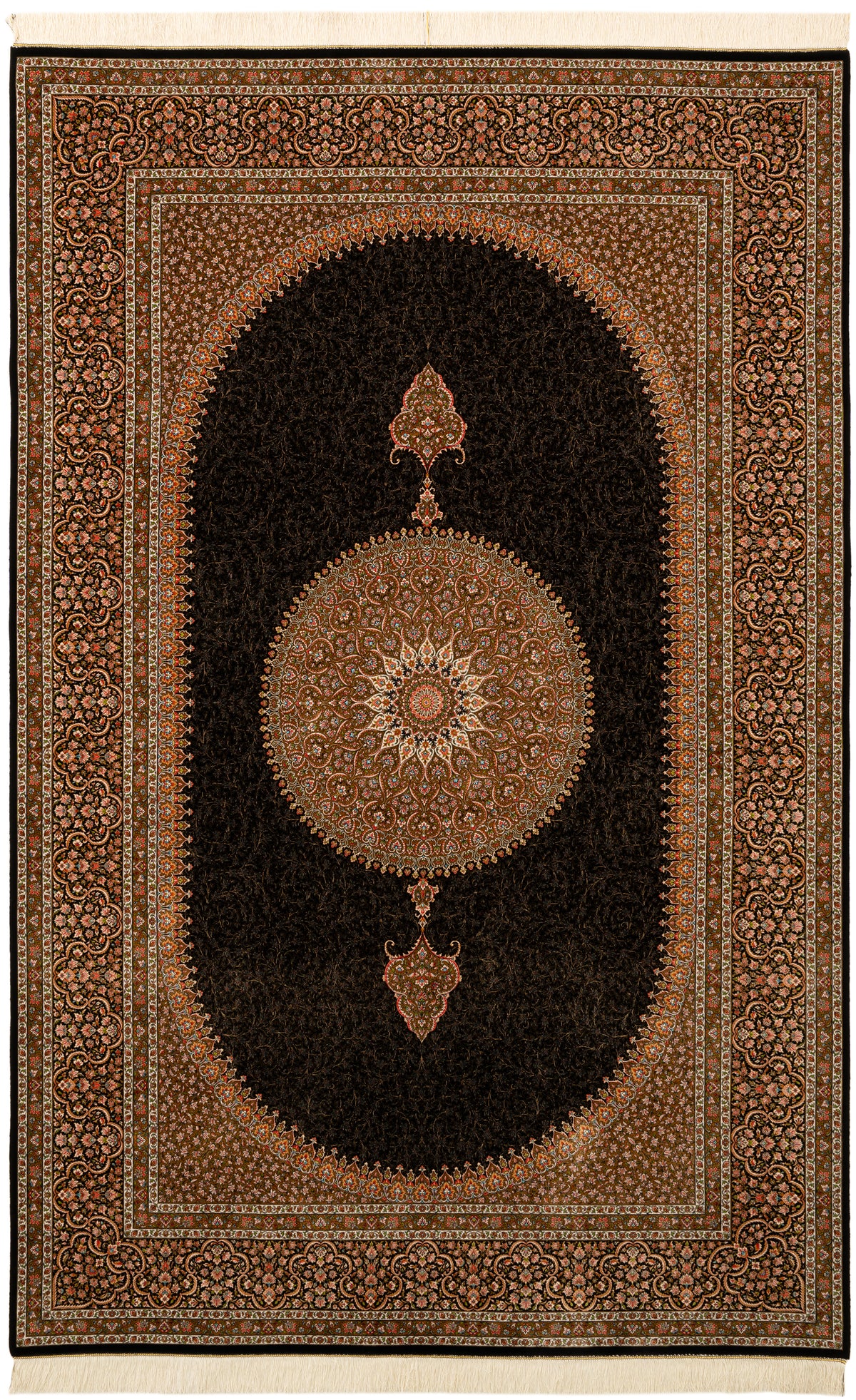 Rechteck Teppich Ghom Design in Schwarz von Hadorn™ - Lifestyle Image