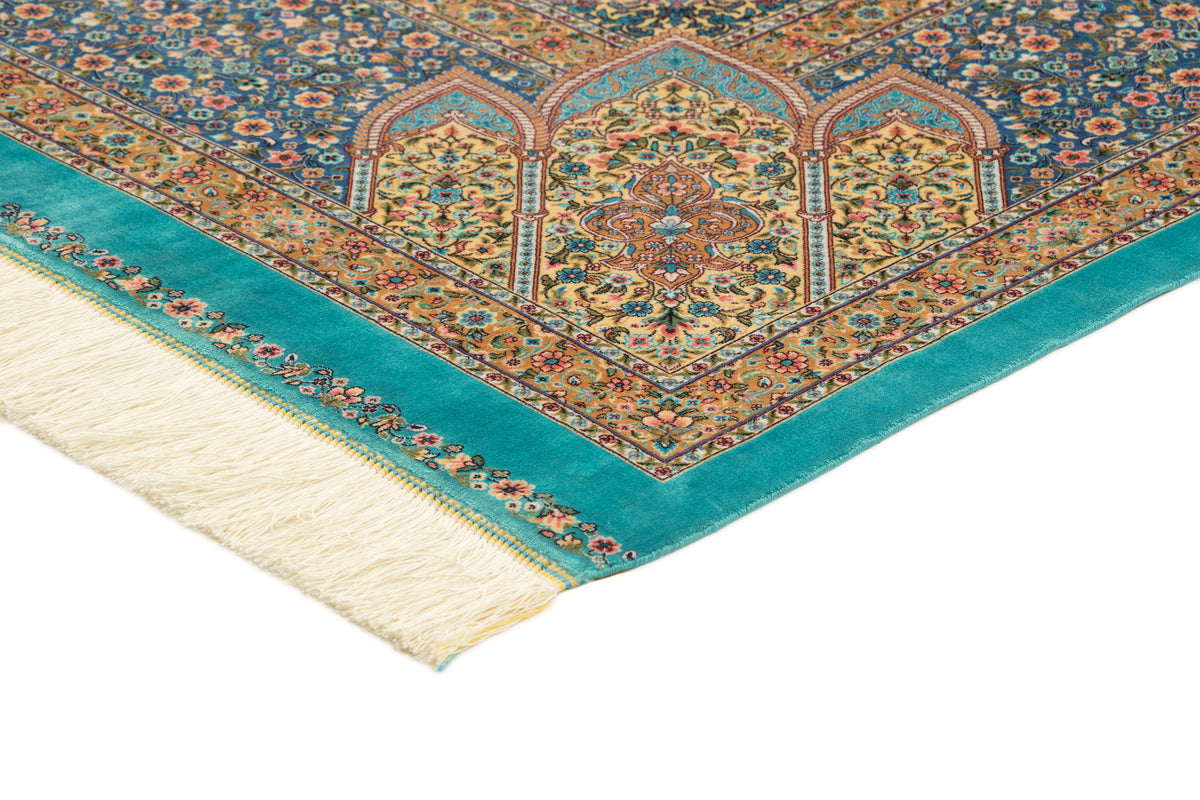 Rechteck Teppich Ghom Design in Türkis von Hadorn™ - Lifestyle Image