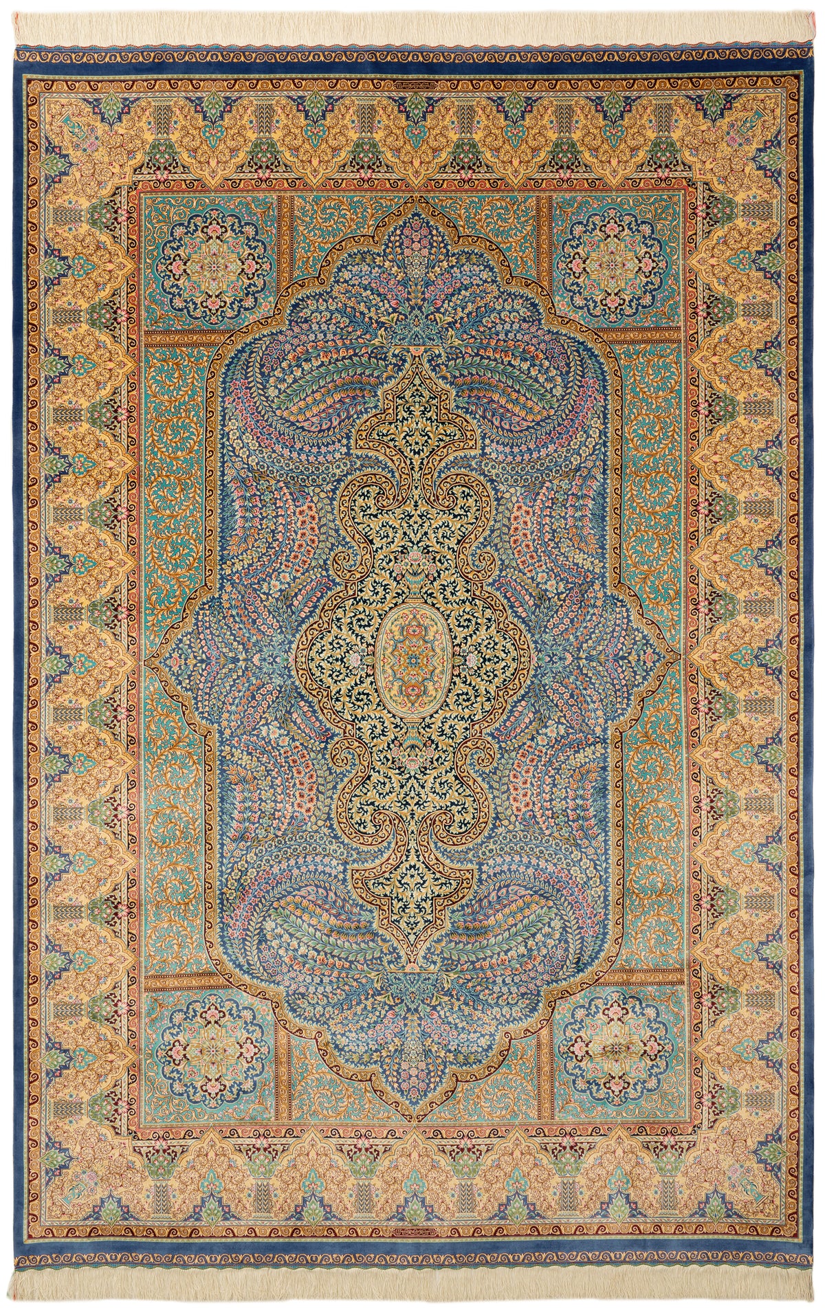 Rechteck Teppich Ghom Design in Blau von Hadorn™ - Lifestyle Image