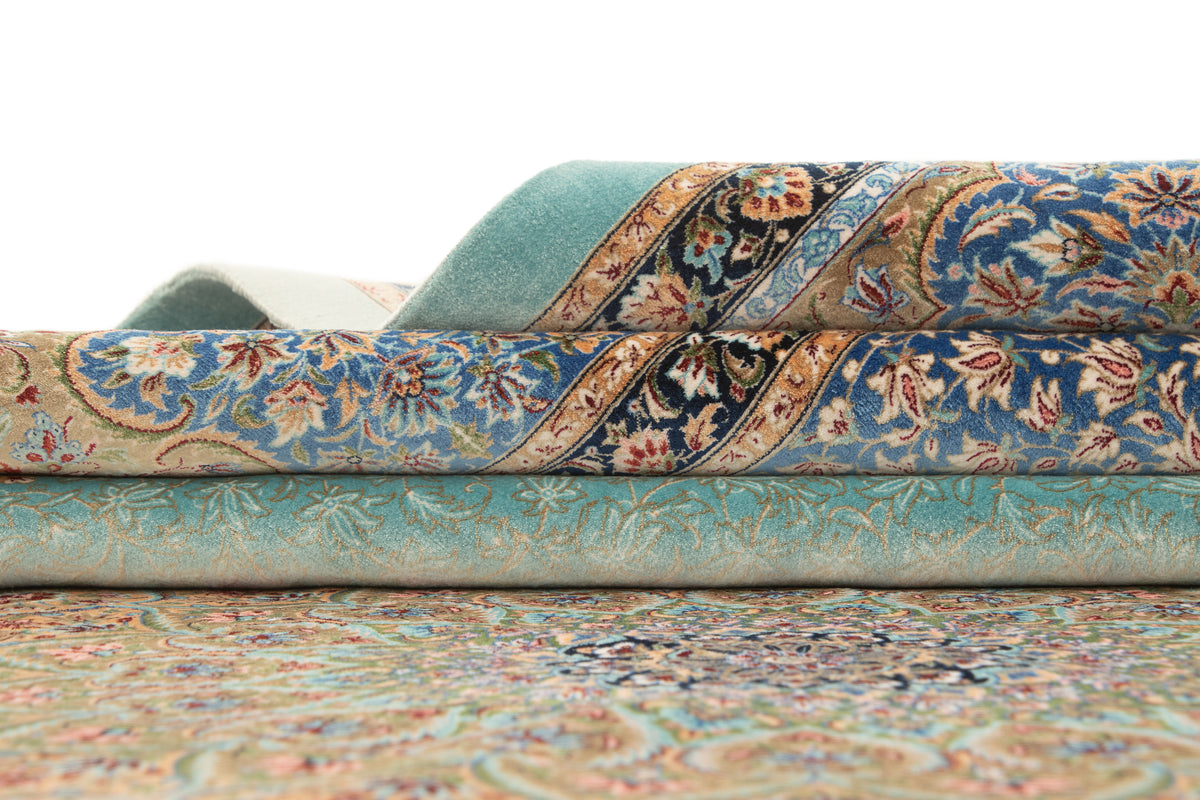 Rechteck Teppich Ghom Design in Blau von Hadorn™ - Lifestyle Image