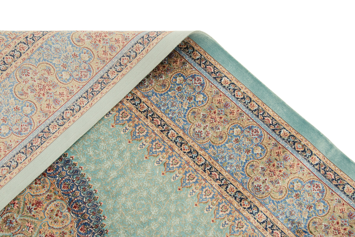 Rechteck Teppich Ghom Design in Grün von Hadorn™ - Lifestyle Image