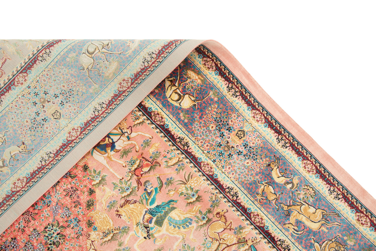 Rechteck Teppich Ghom Design in Rosa von Hadorn™ - Lifestyle Image