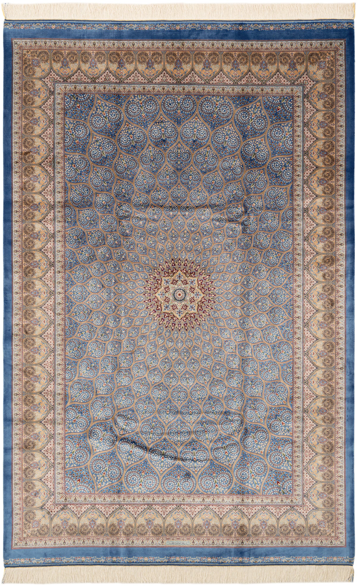 Rechteck Teppich Ghom Design in Blau von Hadorn™ - Lifestyle Image