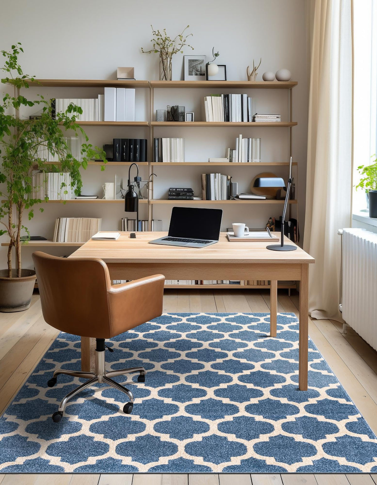 Rechteck Teppich Trellis in Hellblau von Hadorn™ - Lifestyle Image