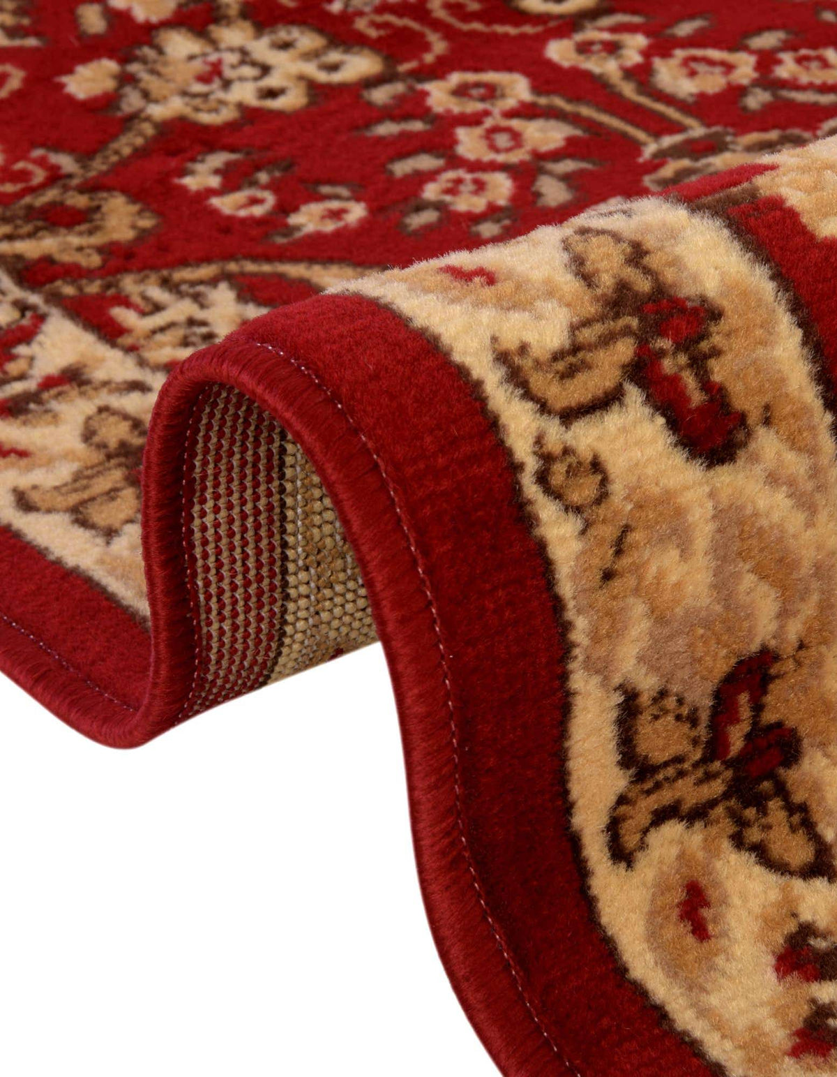 Rechteck Teppich Kashan Design in Burgund von Hadorn™ - Lifestyle Image