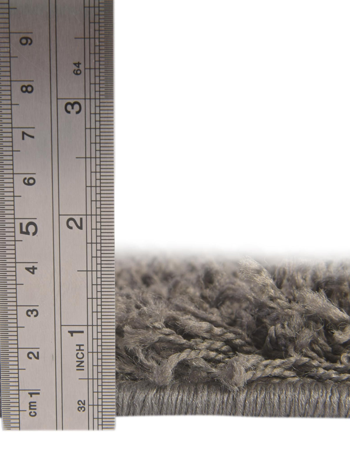 Quadratisch Hochflorteppich Solid Shag in Graphitgrau von Hadorn™ - Lifestyle Image