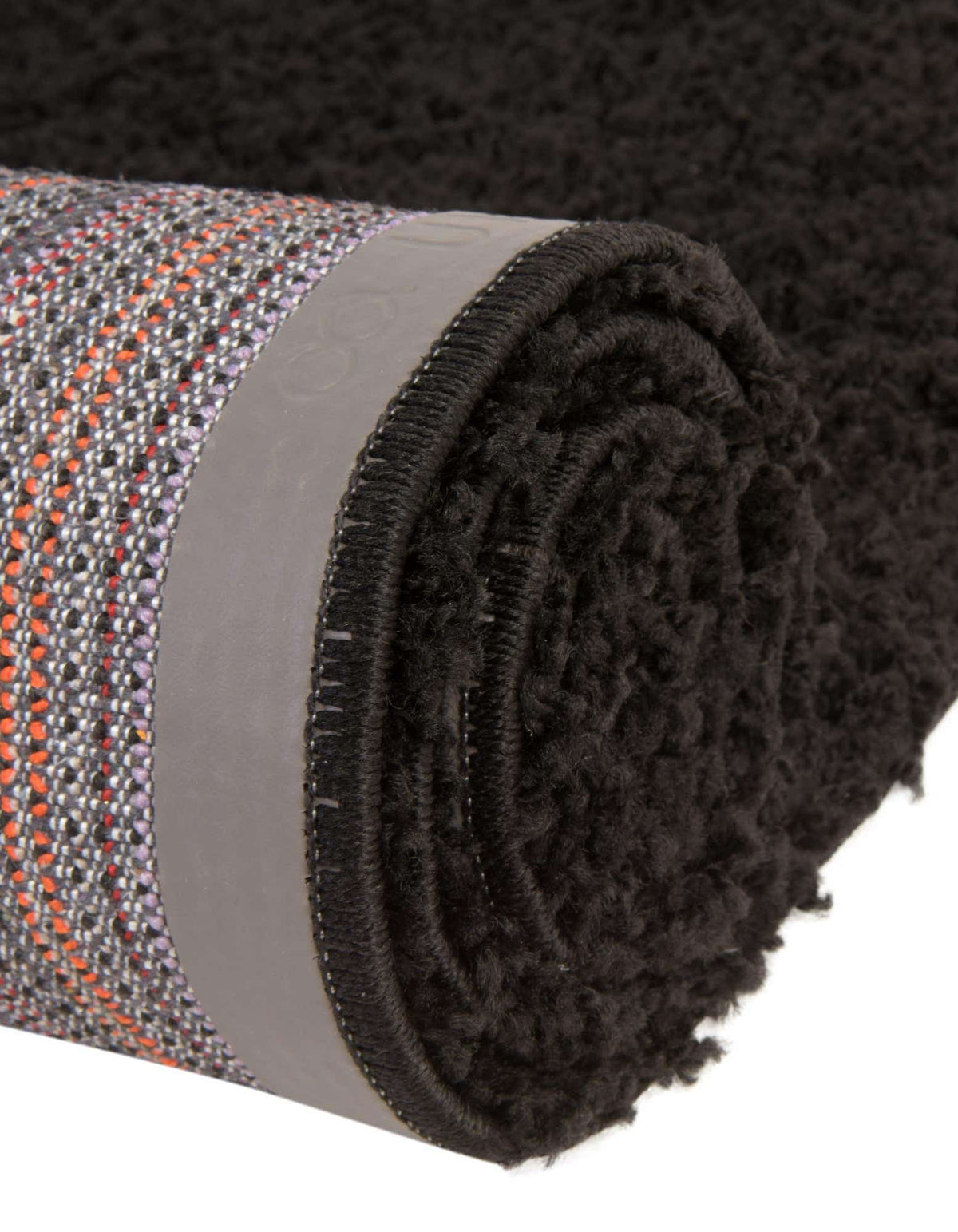 Quadratisch Hochflorteppich Solid Shag in Tiefschwarz von Hadorn™ - Lifestyle Image