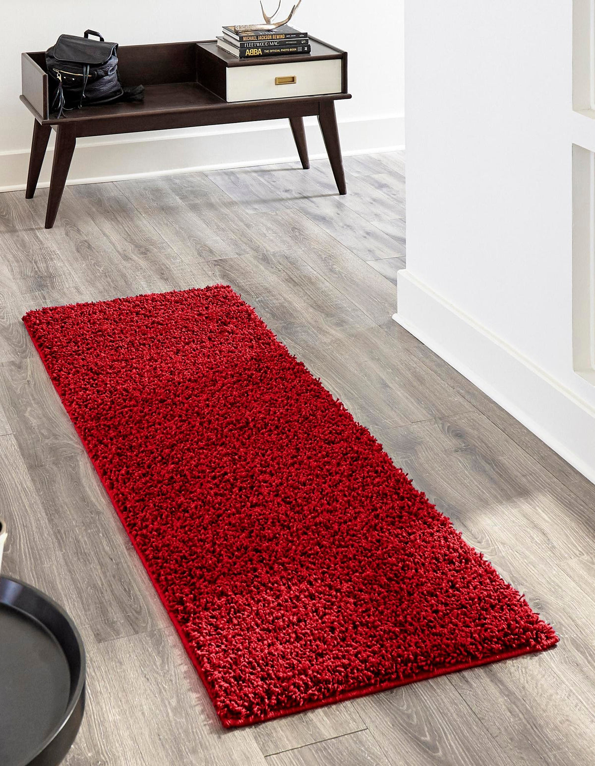Läufer Hochflorteppich Solid Shag in Rot von Hadorn™ - Lifestyle Image