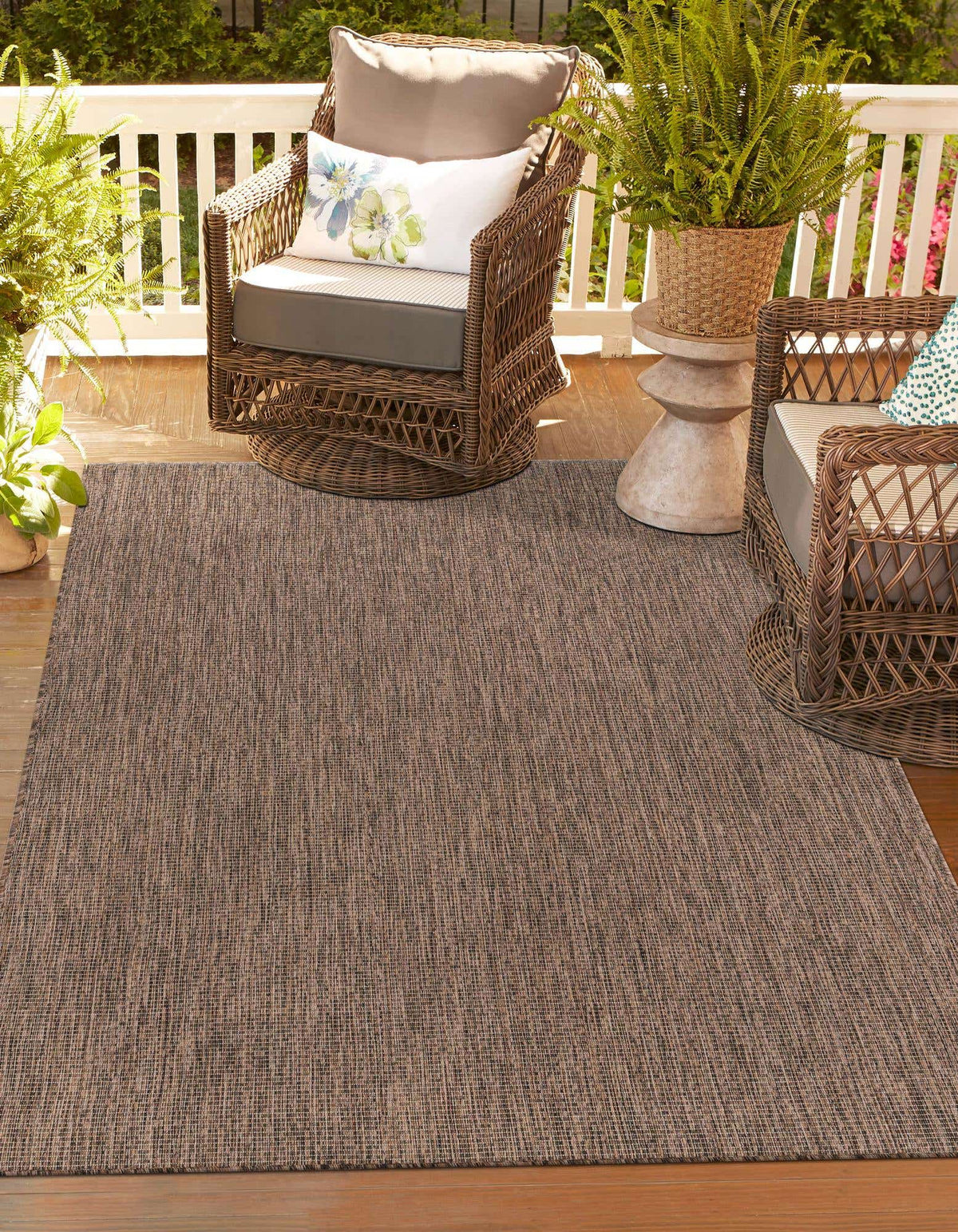 Rechteck Outdoor Teppich Tulum Outdoor in Hellbraun von Hadorn™ - Lifestyle Image