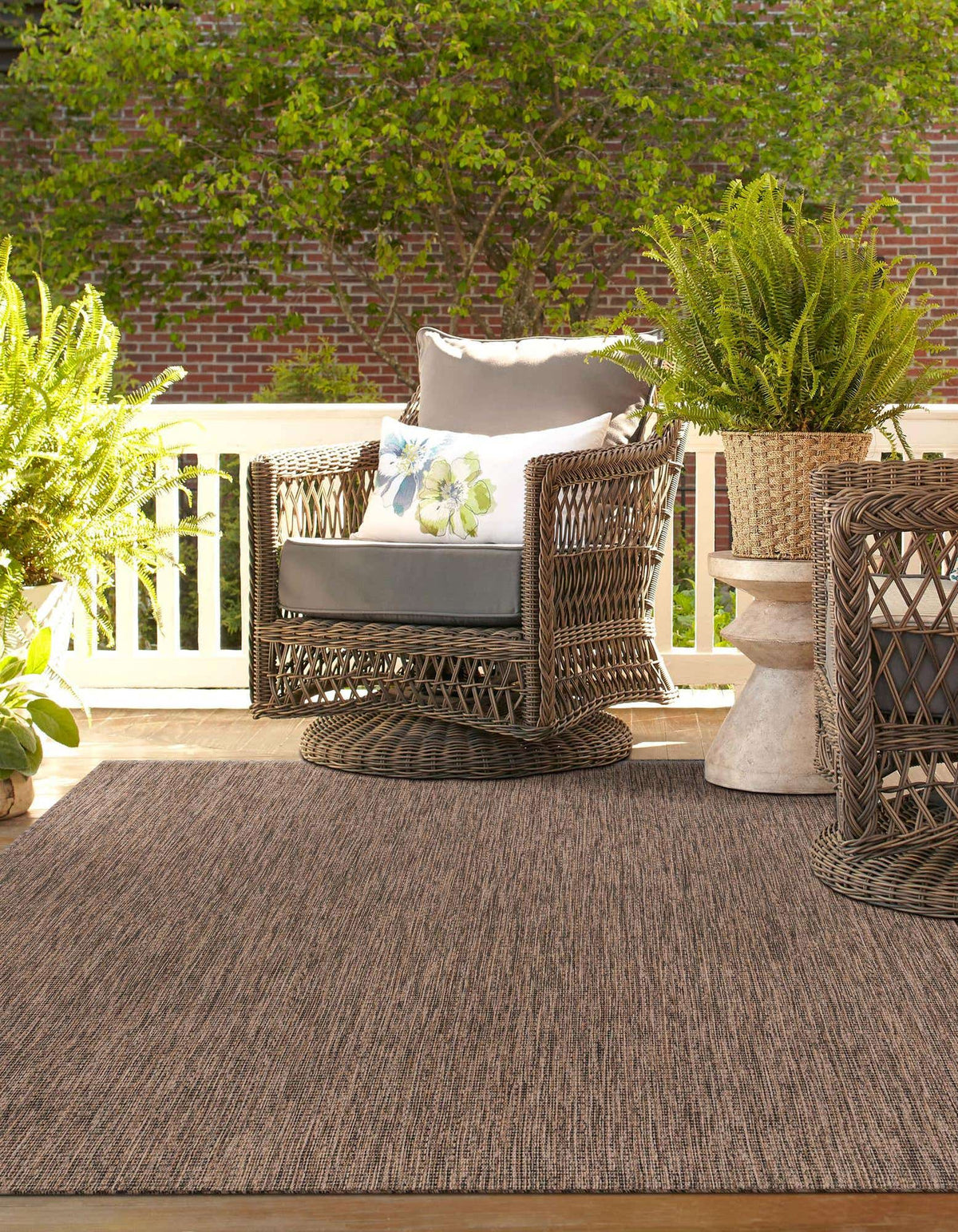Rechteck Outdoor Teppich Tulum Outdoor in Hellbraun von Hadorn™ - Lifestyle Image