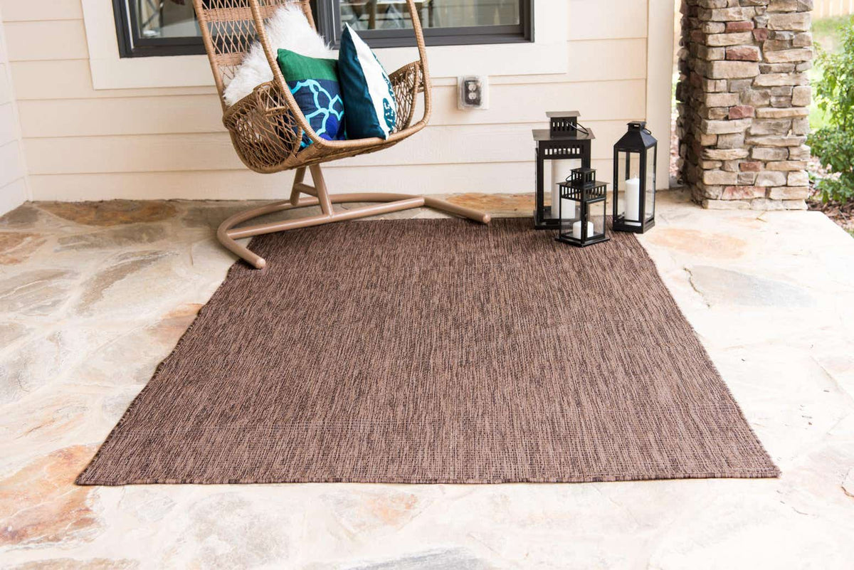 Rechteck Outdoor Teppich Tulum Outdoor in Hellbraun von Hadorn™ - Lifestyle Image