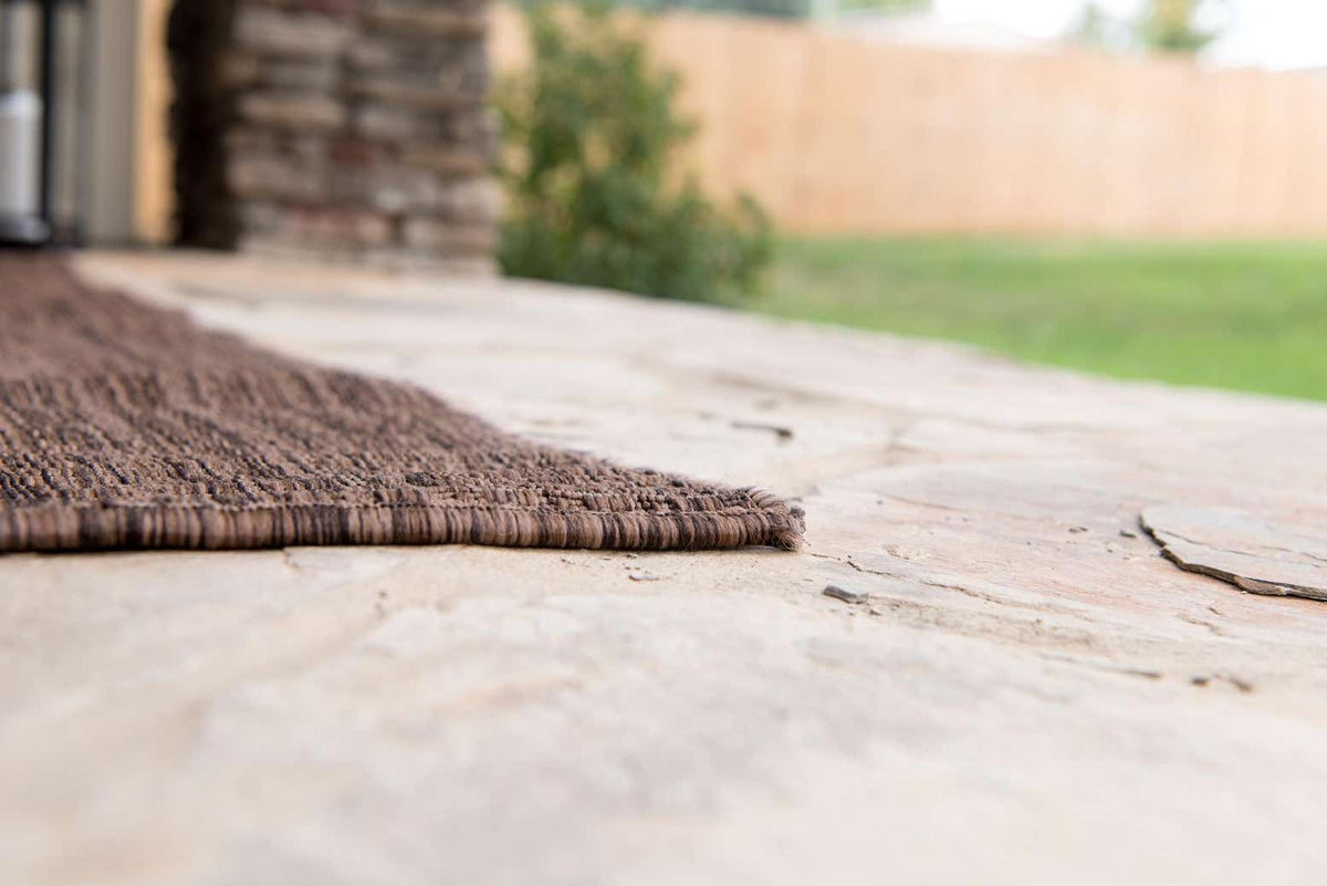 Rechteck Outdoor Teppich Tulum Outdoor in Hellbraun von Hadorn™ - Lifestyle Image