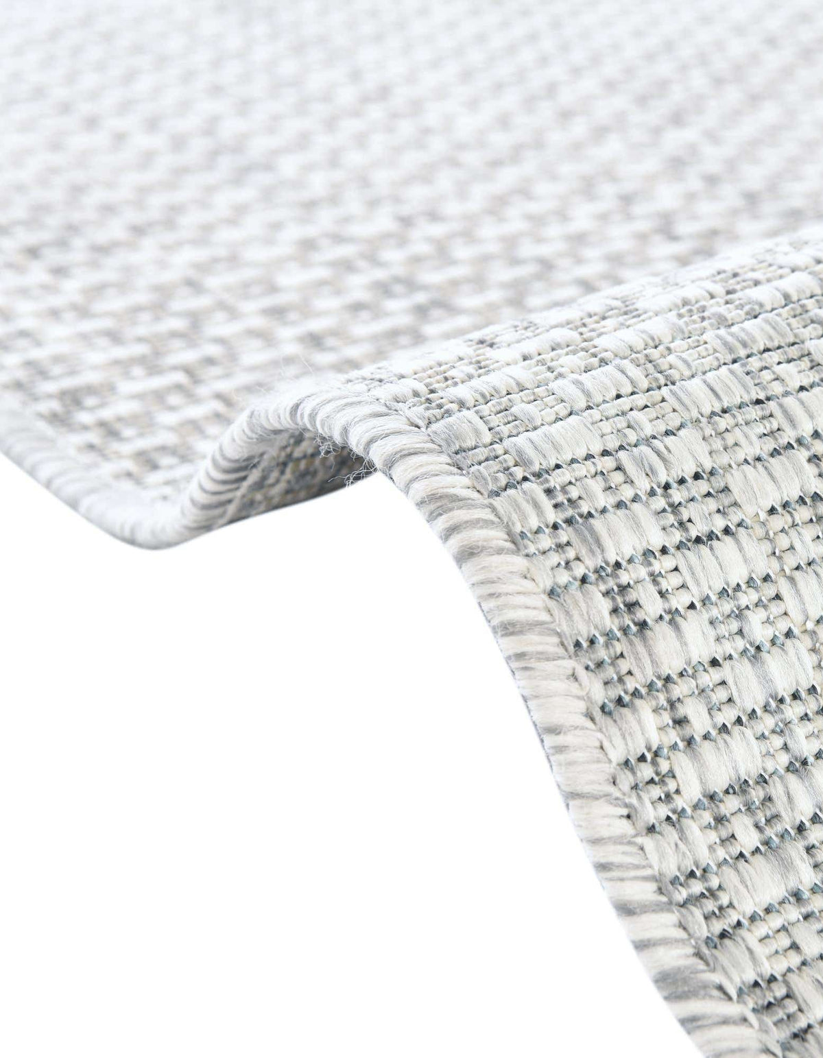 Rechteck Outdoor Teppich Tulum Outdoor Solid in Hellgrau von Hadorn™ - Lifestyle Image