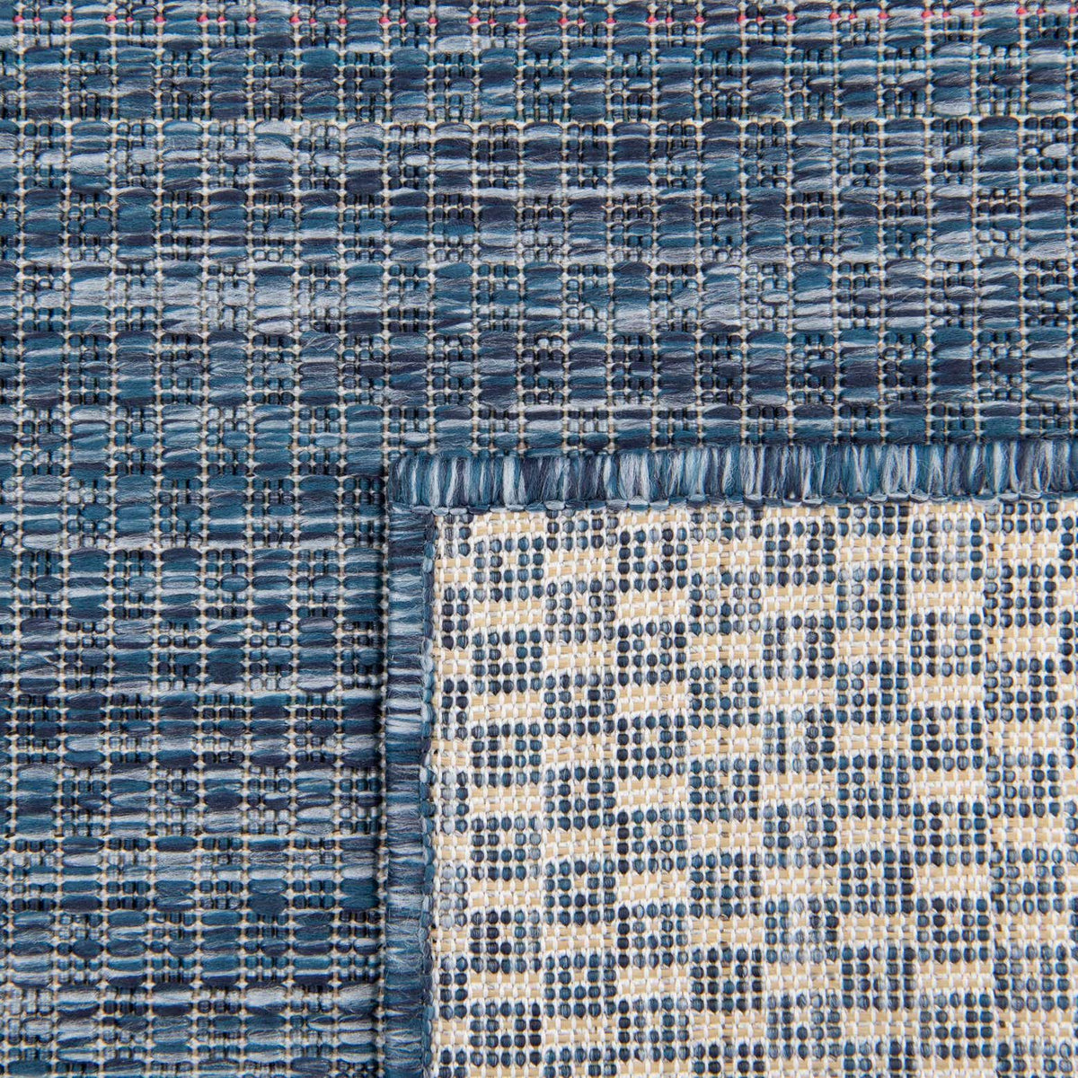Rechteck Outdoor Teppich Tulum Outdoor in Blau von Hadorn™ - Lifestyle Image