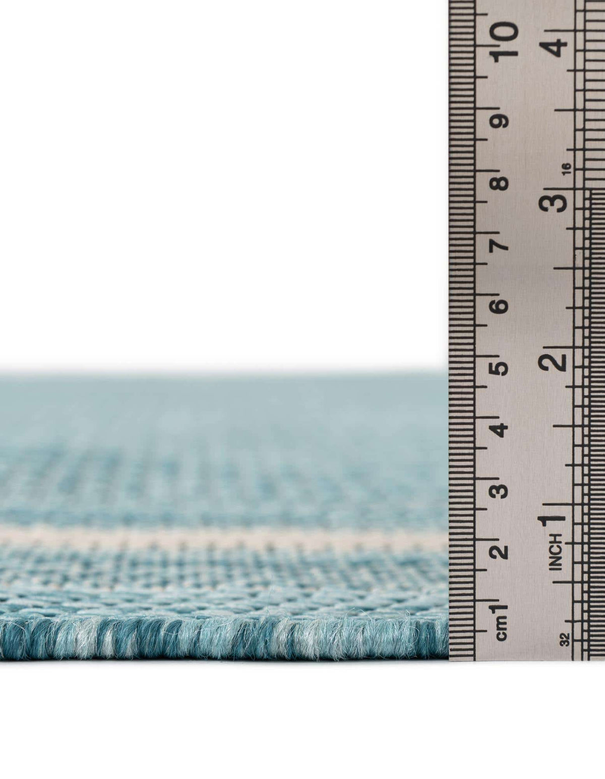 Rechteck Outdoor Teppich Outdoor Border in Aquamarin von Hadorn™ - Lifestyle Image