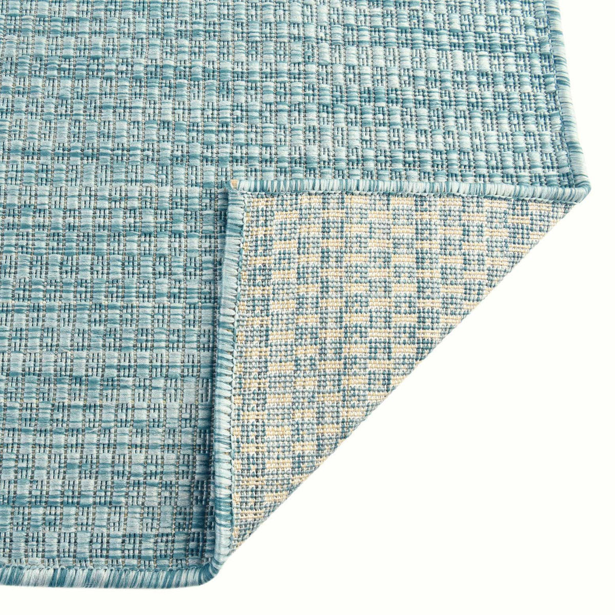 Rechteck Outdoor Teppich Tulum Outdoor in Aquamarin von Hadorn™ - Lifestyle Image