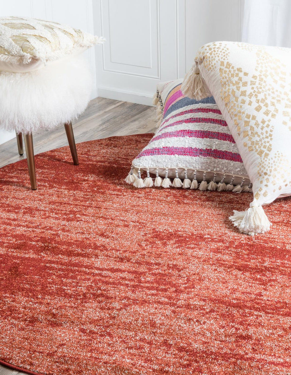 Rund Teppich Loft in Rot von Hadorn™ - Lifestyle Image