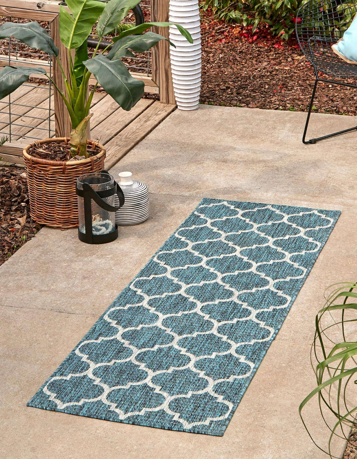 Läufer Outdoor Teppich Tulum Outdoor in Blaugrün von Hadorn™ - Lifestyle Image