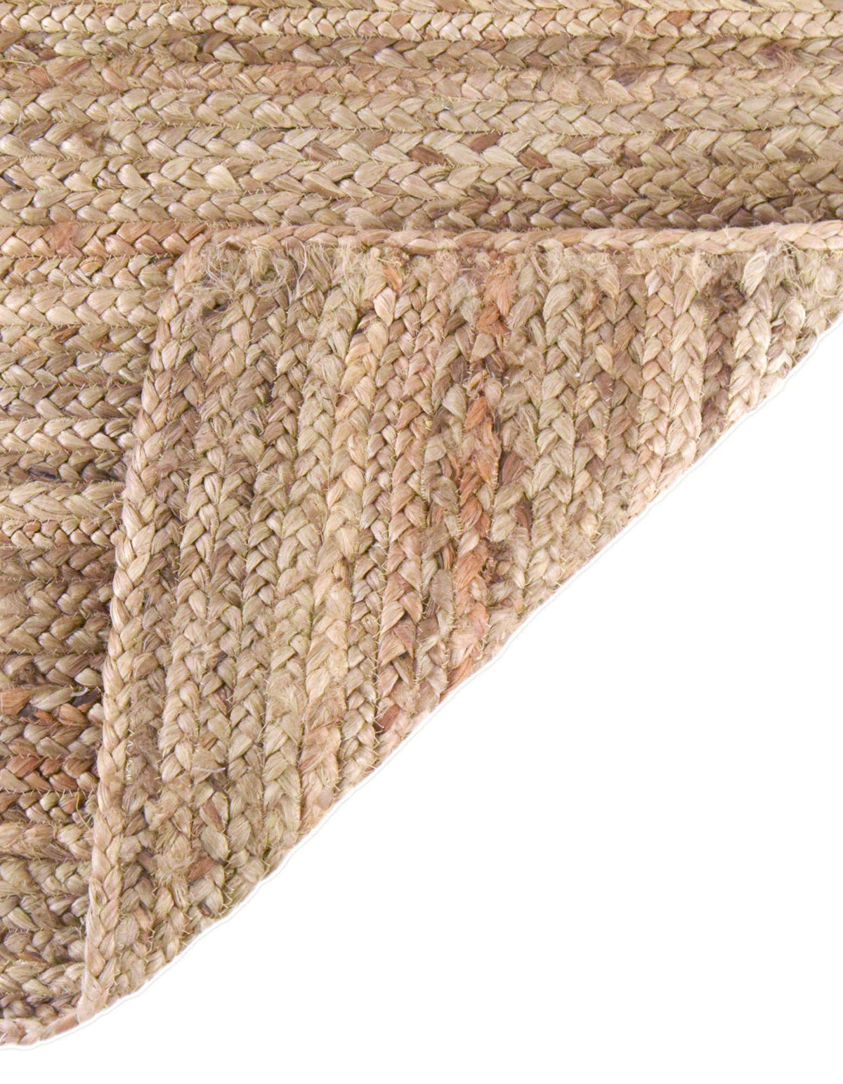 Läufer Handgeflochten Teppich Braided Jute in Natürlich von Hadorn™ - Lifestyle Image